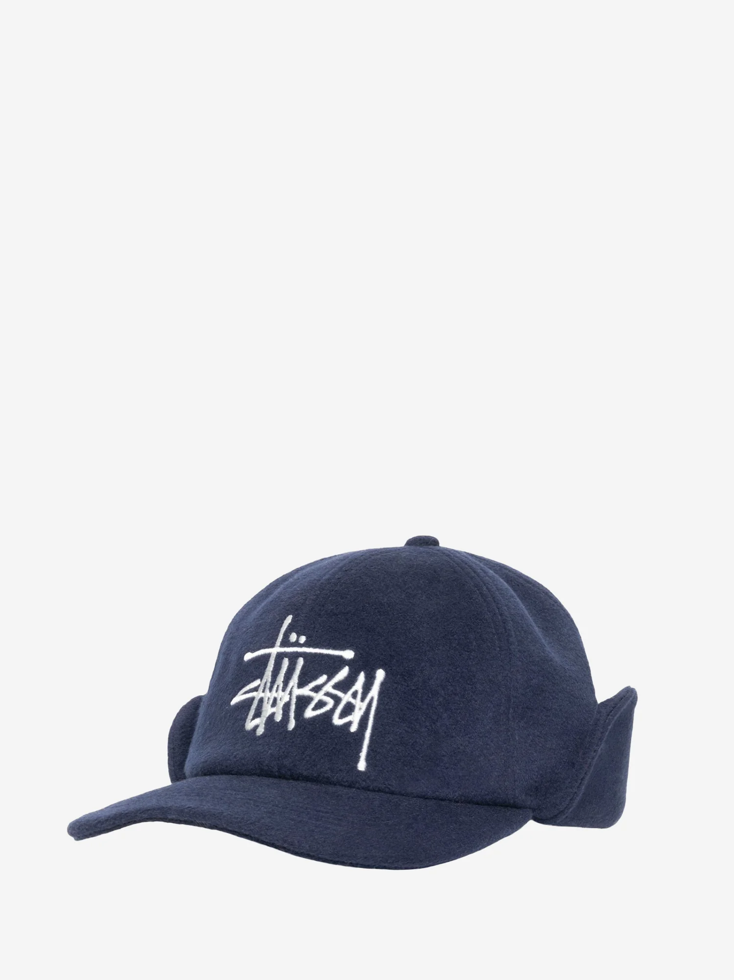 Stussy Ear Flap Wool Crown Cap - Navy