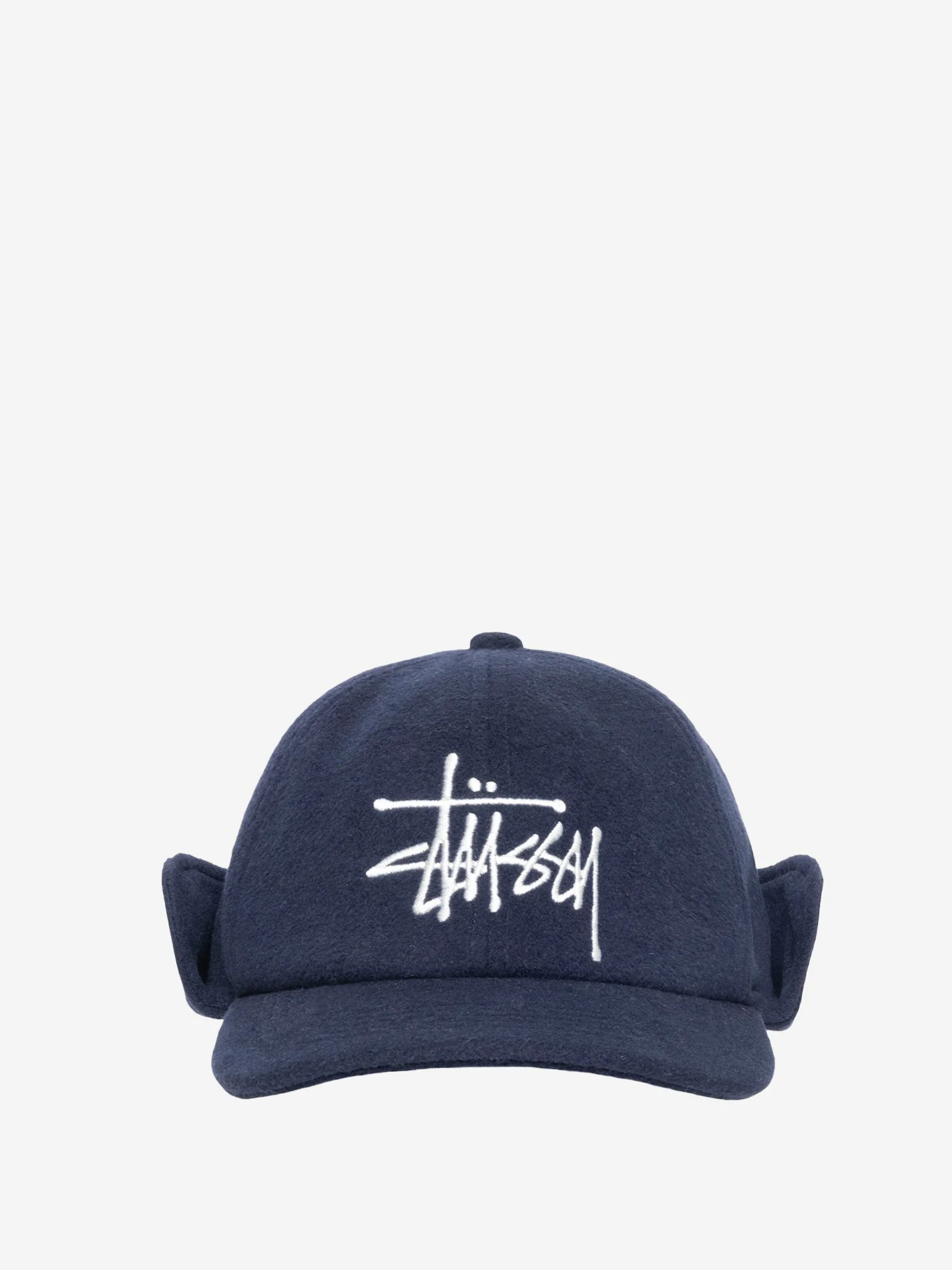 Stussy Ear Flap Wool Crown Cap - Navy - Image 3
