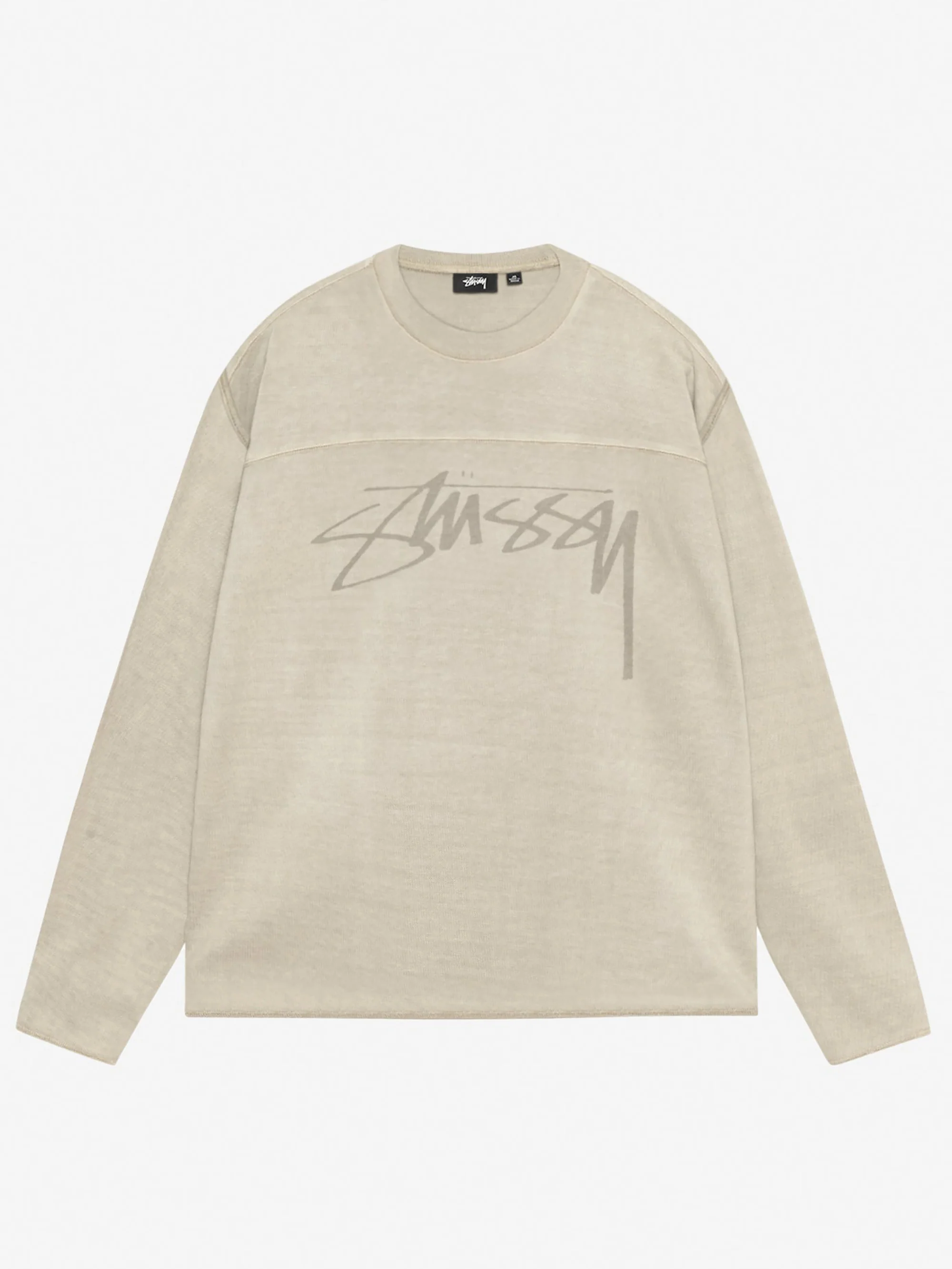 Stussy Football Crew Pigment Dyed W  - Sand
