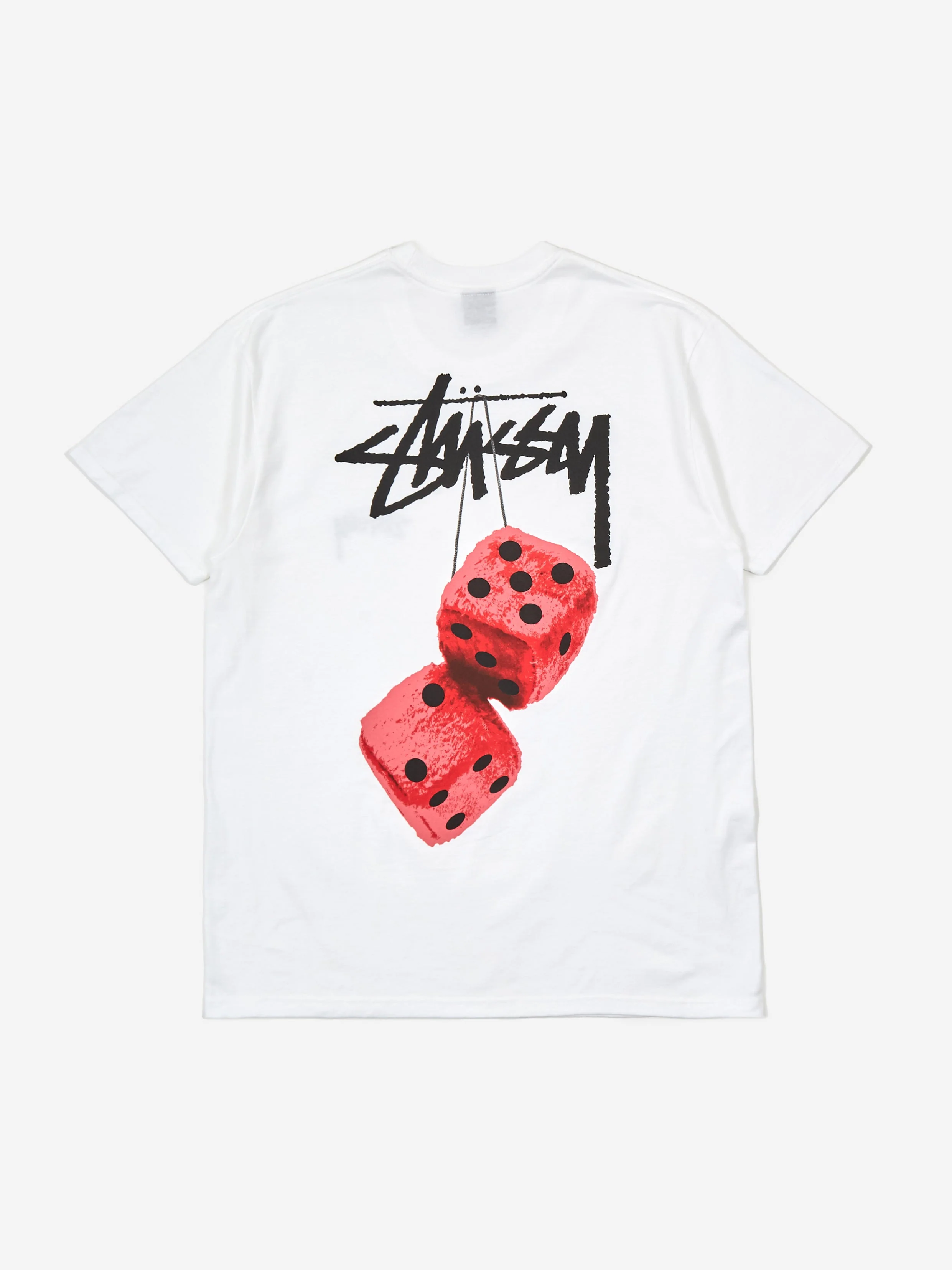 StuShort Sleevey Fuzzy Dice Short Sleeve T-Shirt - White - Image 2