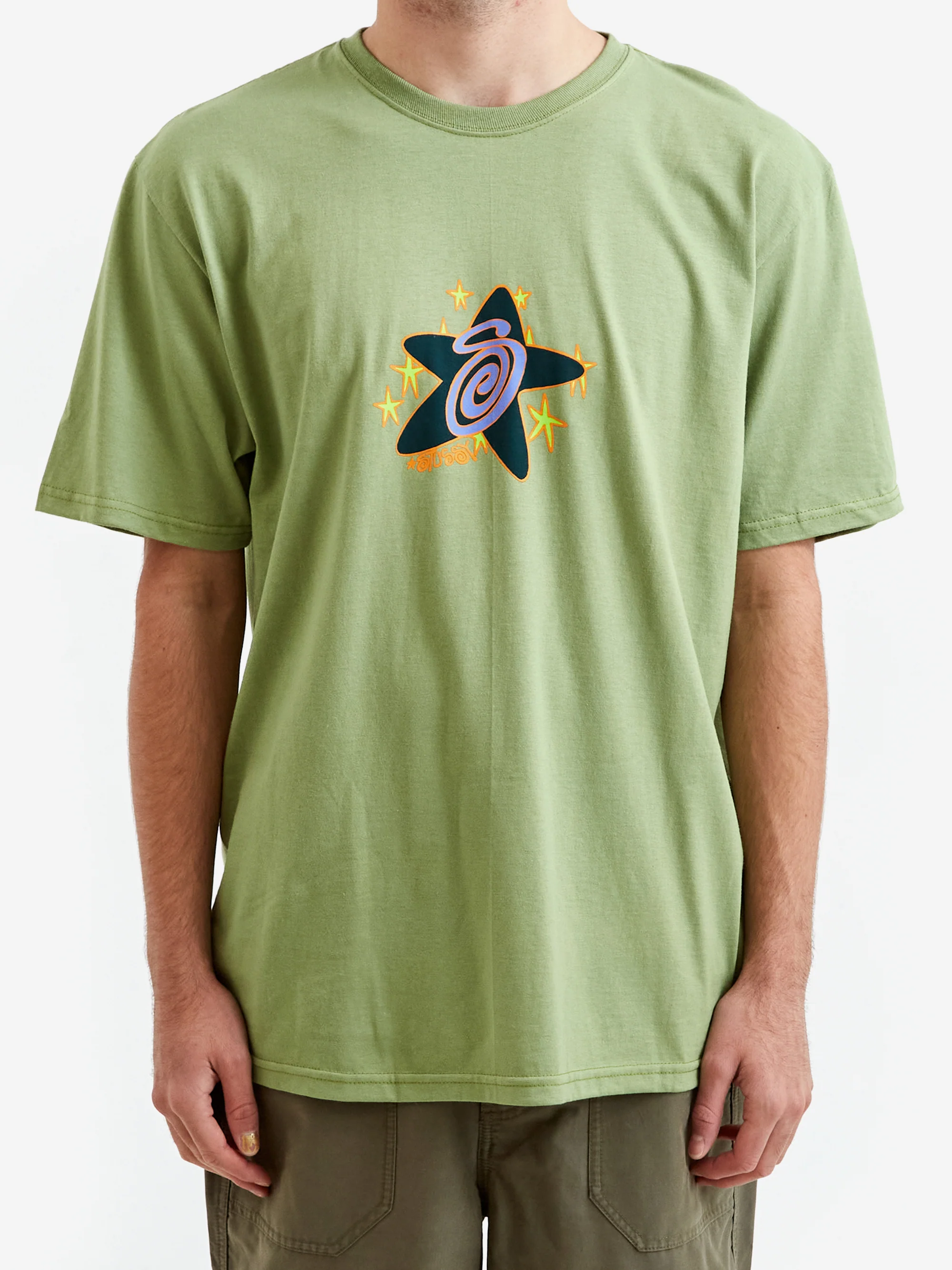 Stussy Galaxy T-Shirt - Moss - Image 5