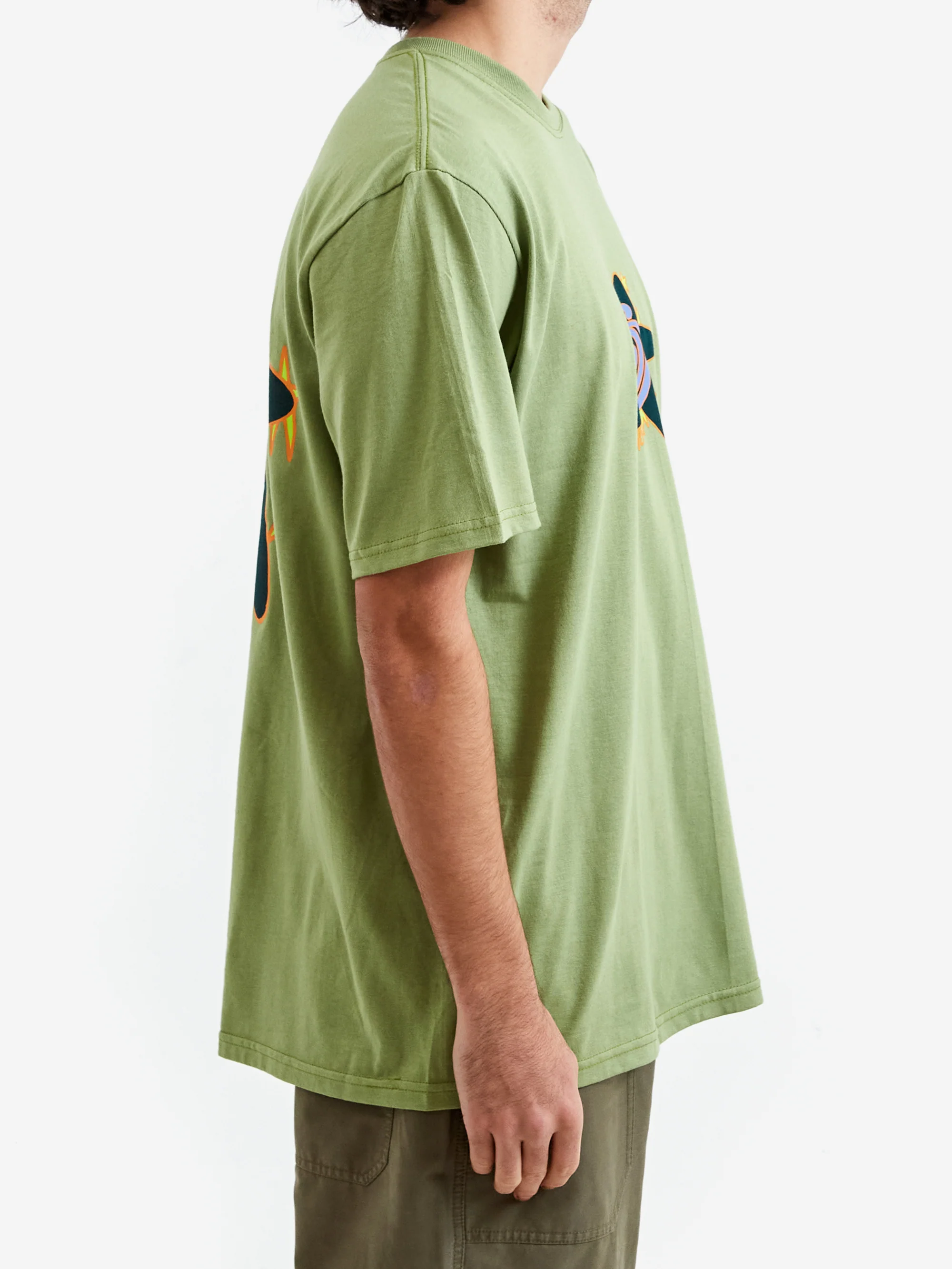 Stussy Galaxy T-Shirt - Moss - Image 6