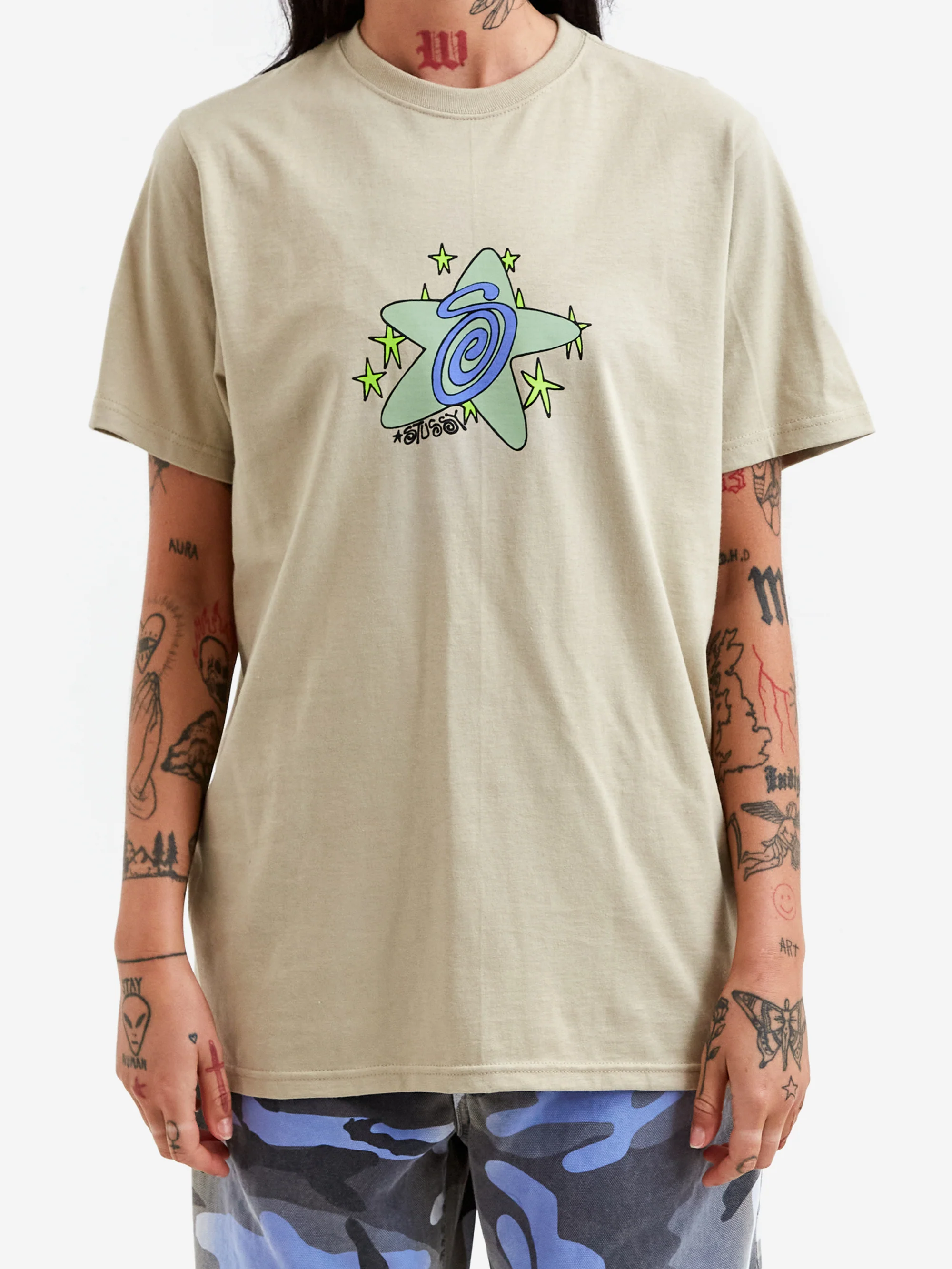 Stussy Galaxy Tee W - Khaki