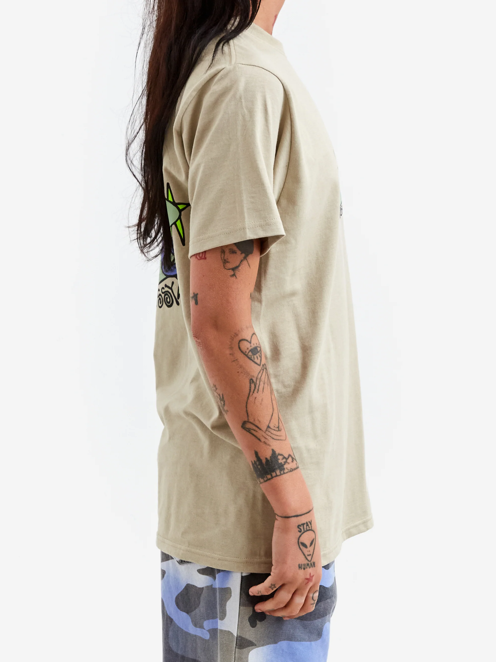 Stussy Galaxy Tee W - Khaki - Image 3