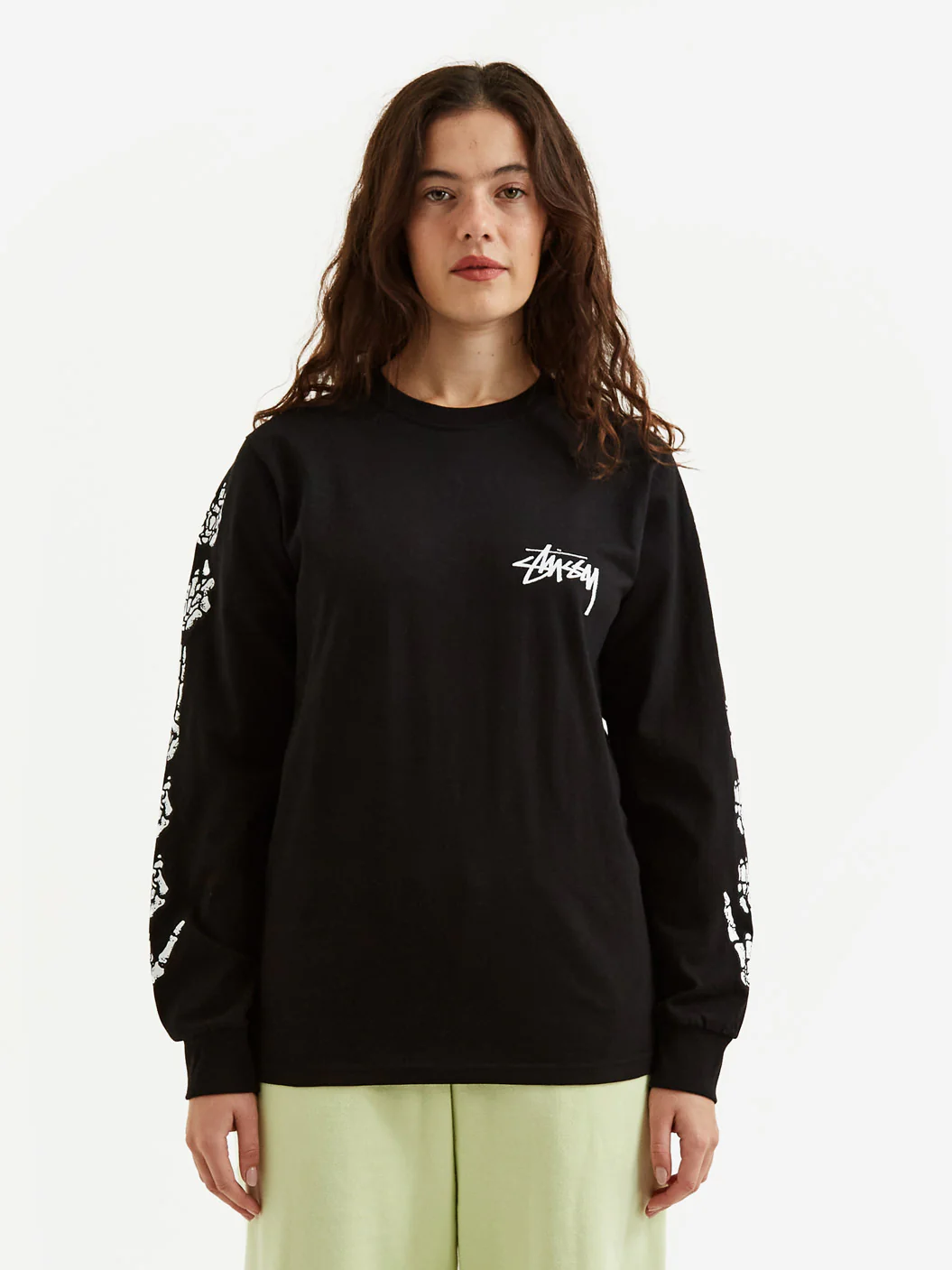 Stussy Hands LS Tee W - Black