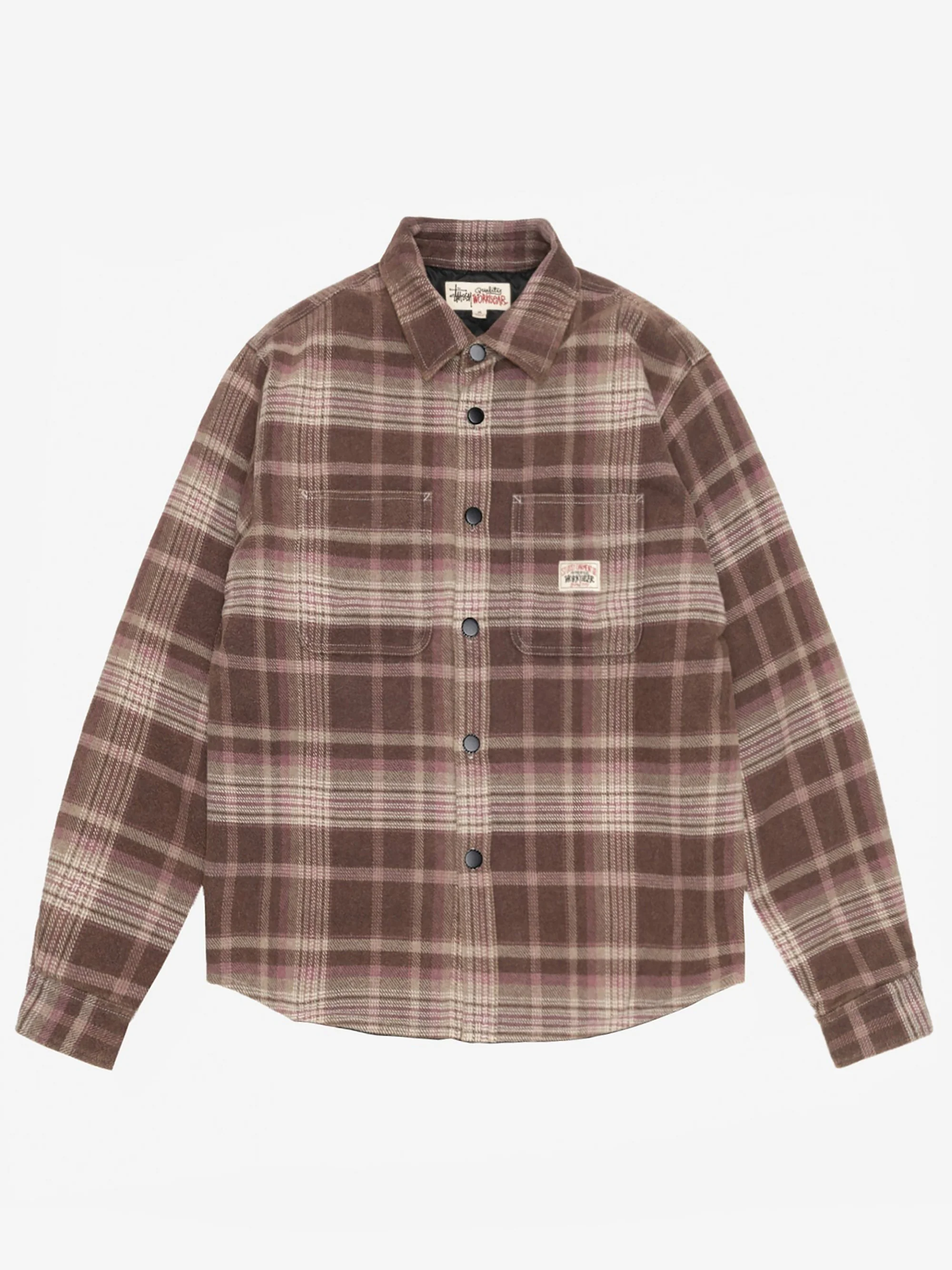 Stussy Heavy Washed Plaid Shirt - Brown