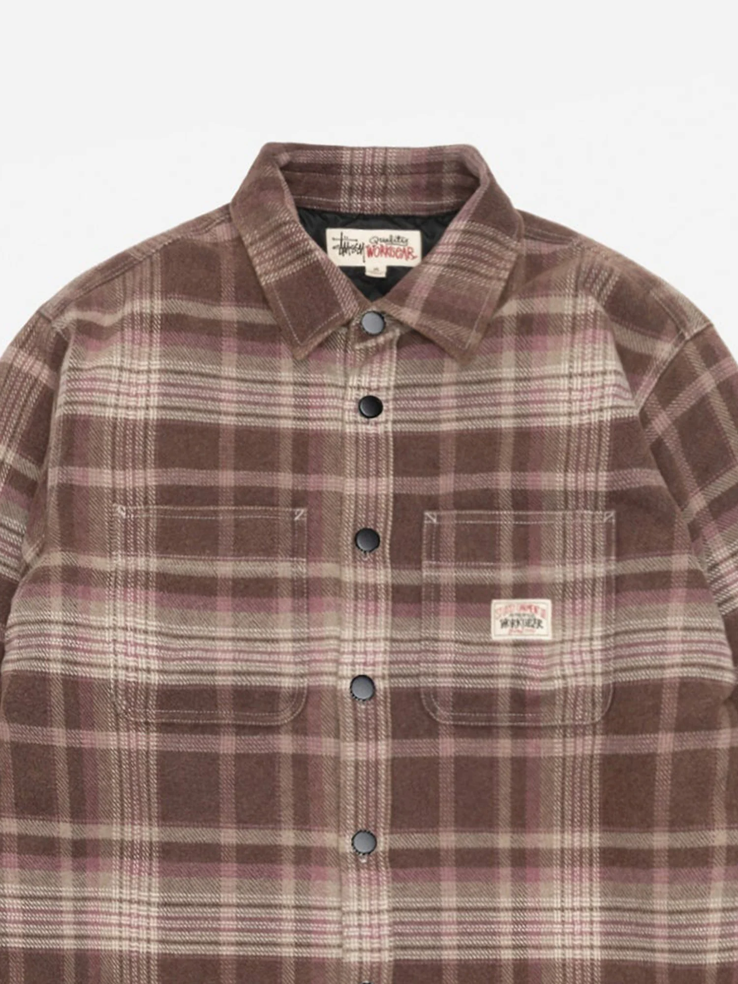 Stussy Heavy Washed Plaid Shirt - Brown - Image 2
