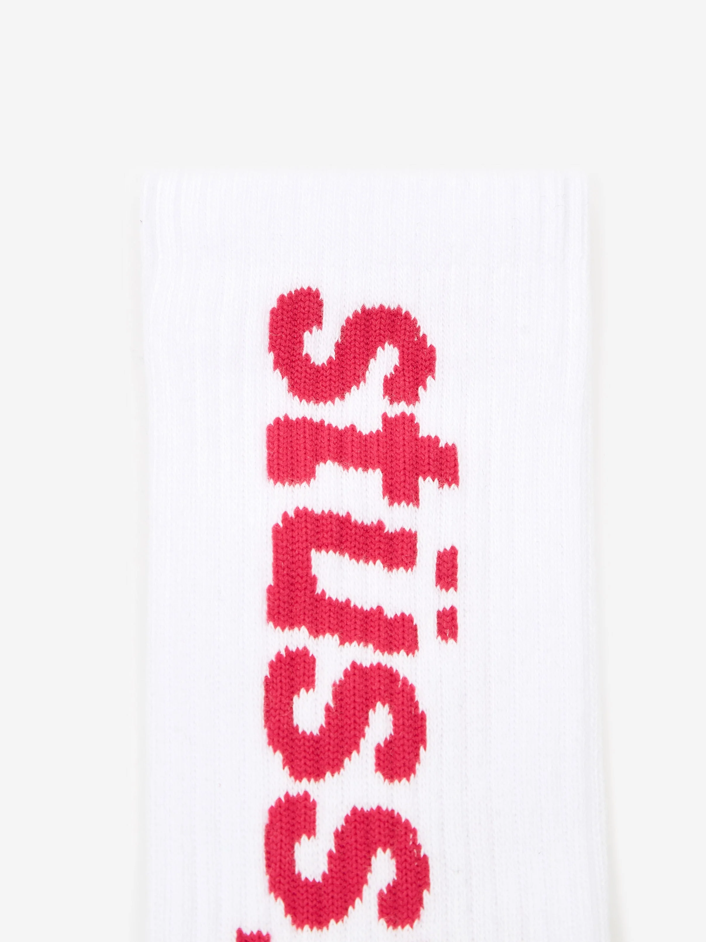 Stussy Helvetica Jacquard Crew Sock - Hot Pink - Image 3