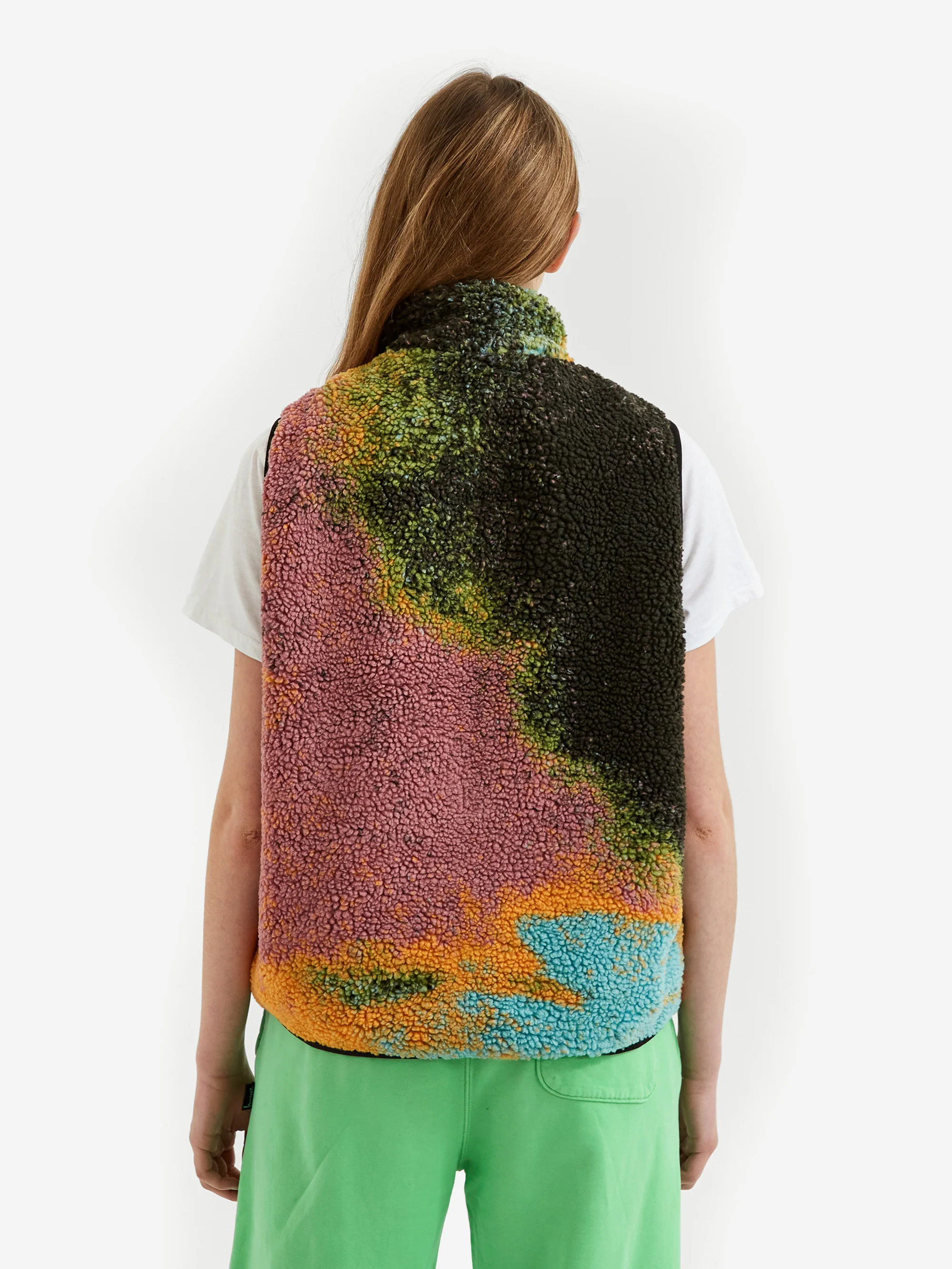 Stussy Jacquard Dye Sherpa Vest - Berry - Image 5
