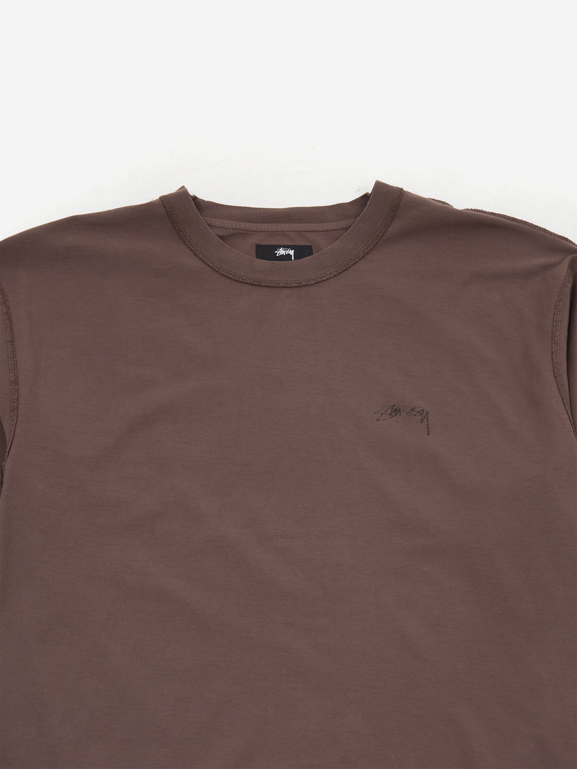 Stüssy Lazy Long Sleeve T-Shirt - Faded Black - Image 2