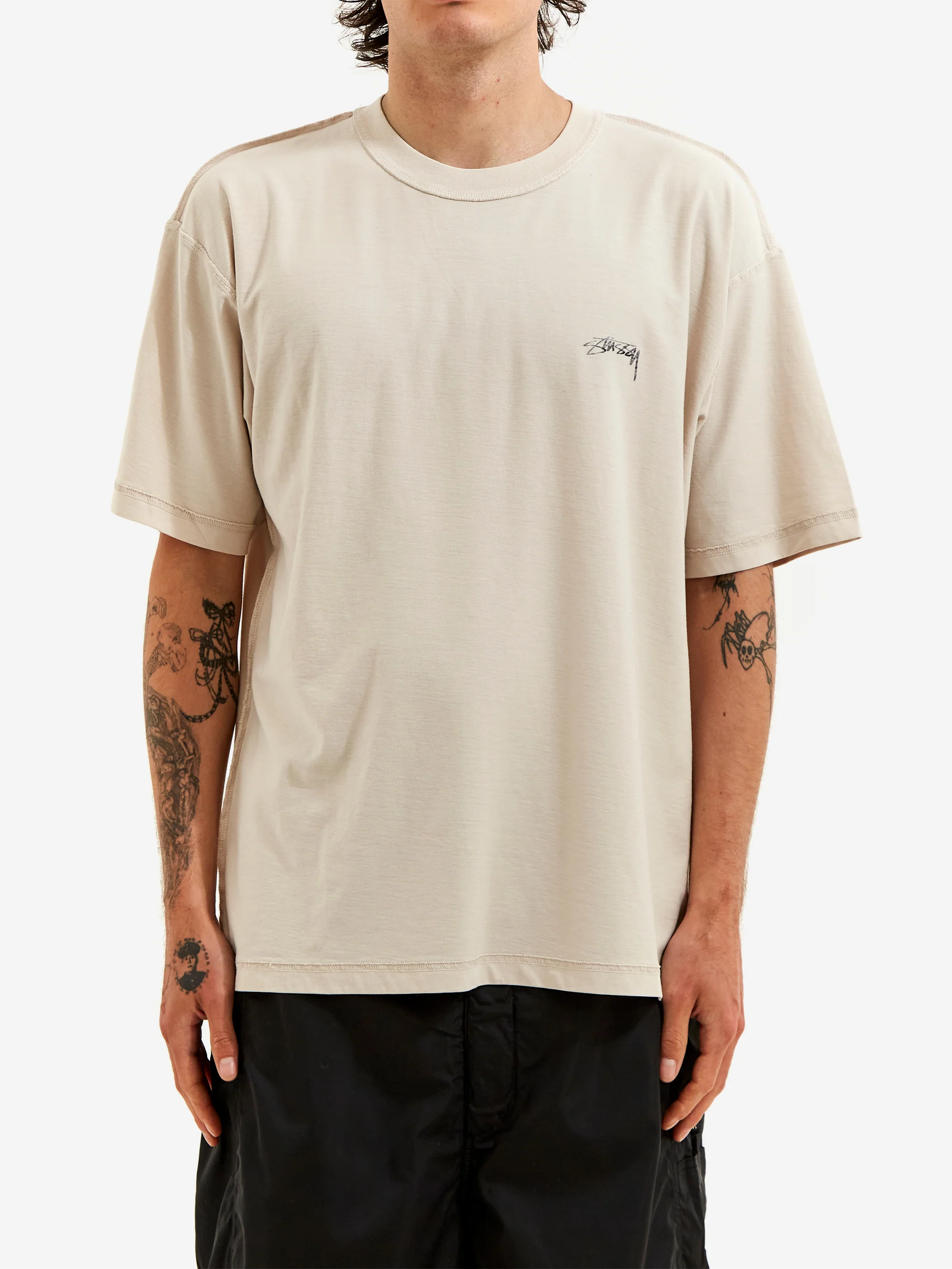 Stussy Lazy SS Tee - Bone - Image 2