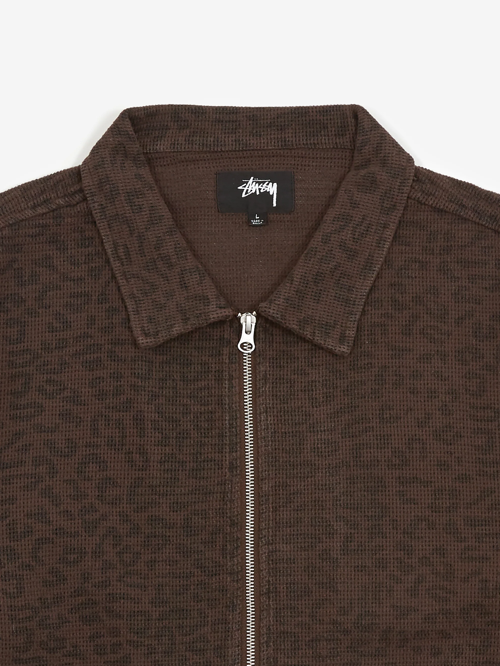 Stussy Leopard Mesh Zip Jacket - Brown - Image 2