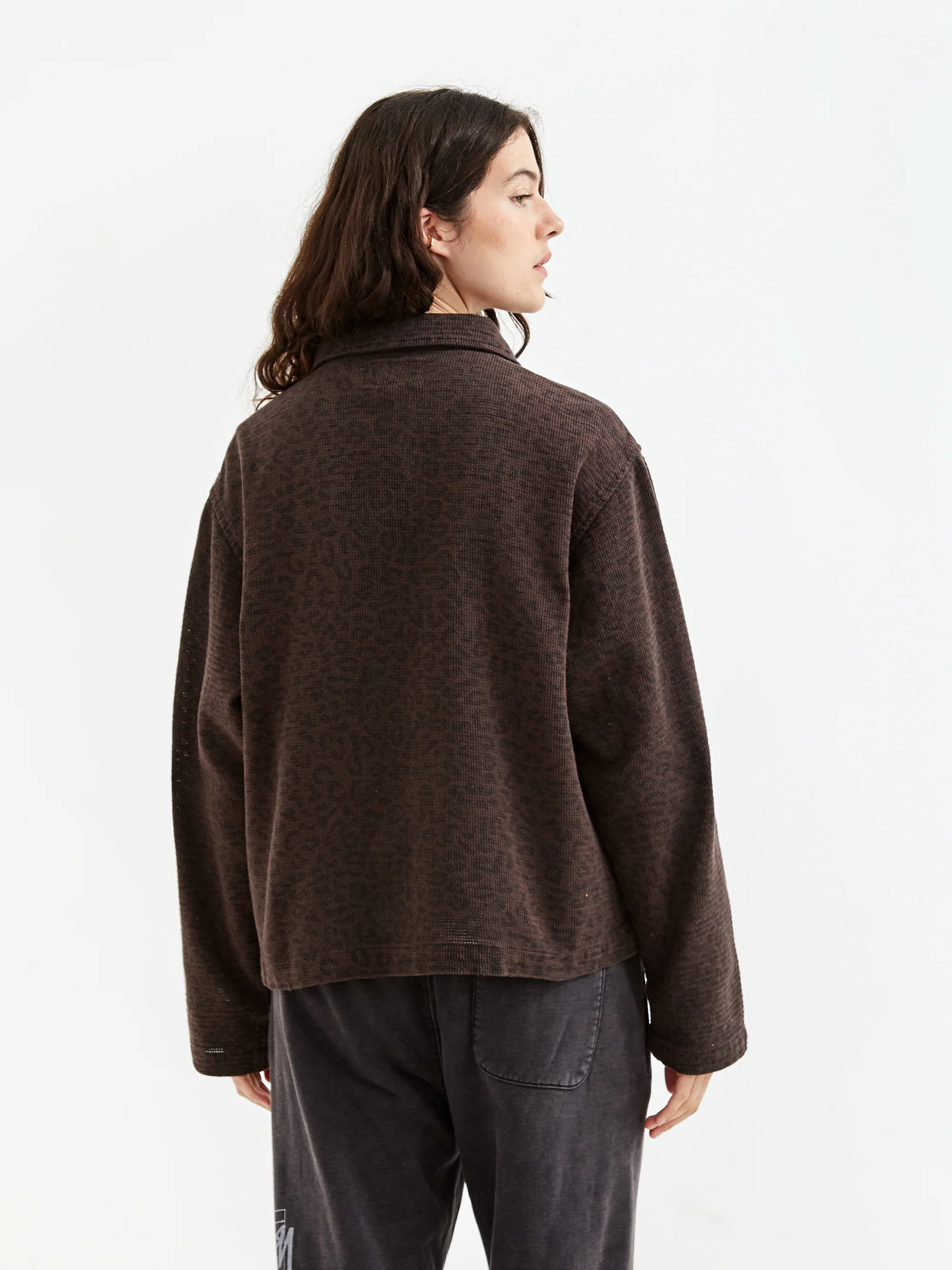Stussy Leopard Mesh Zip Jacket W - Brown - Image 5
