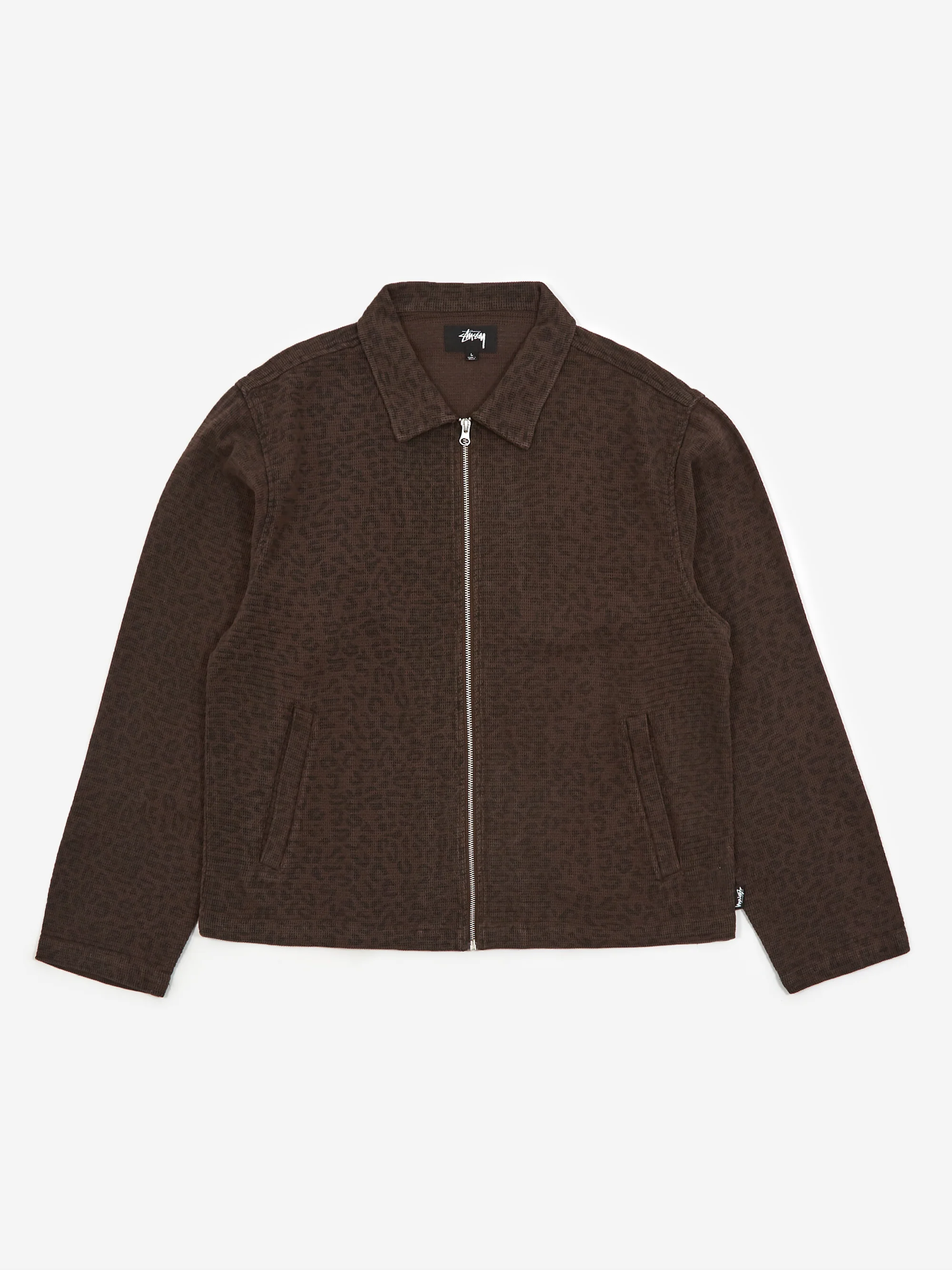 Stussy Leopard Mesh Zip Jacket W - Brown - Image 6