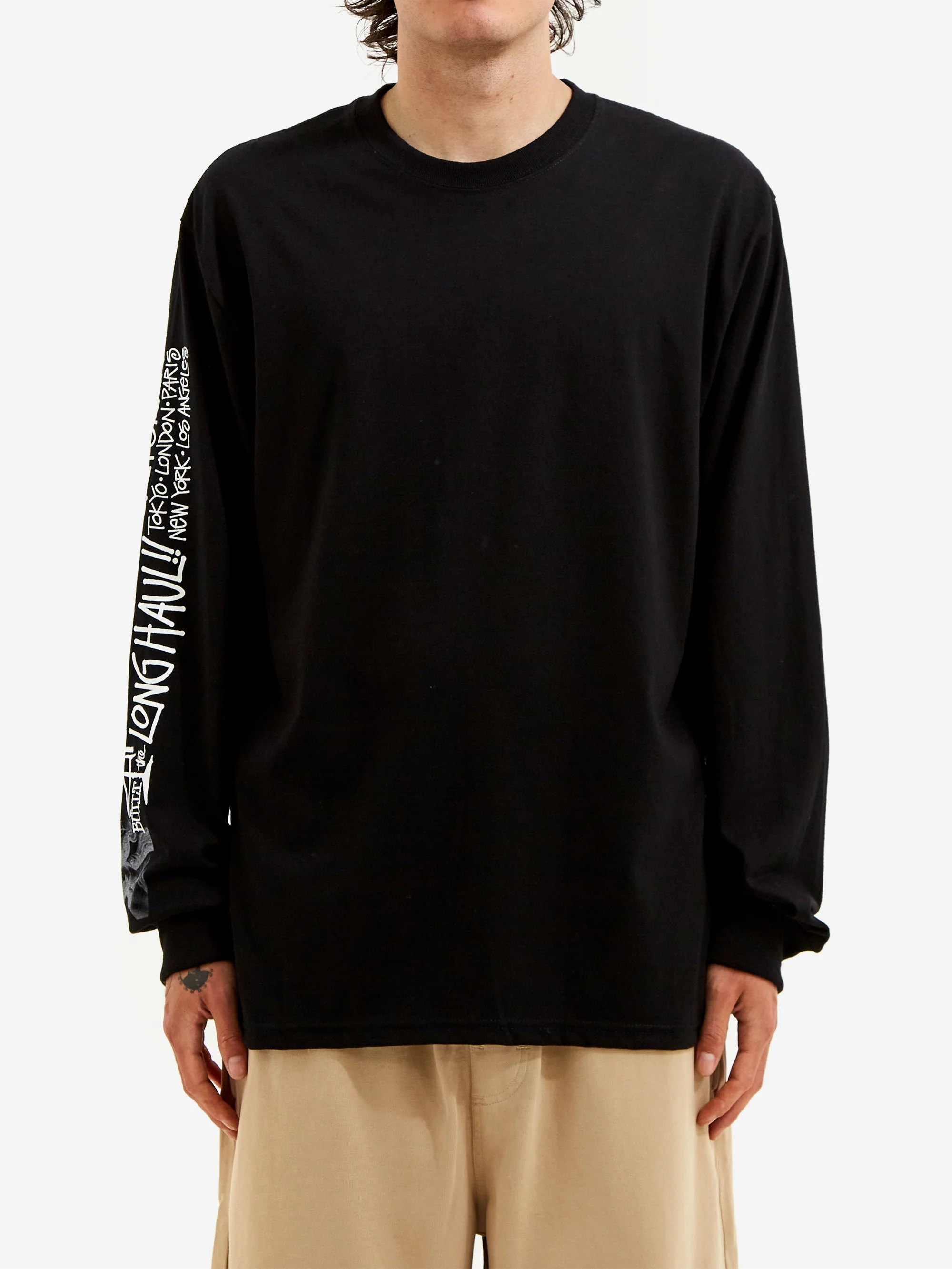 Stussy Long Haul Ls Tee - Black - Image 2