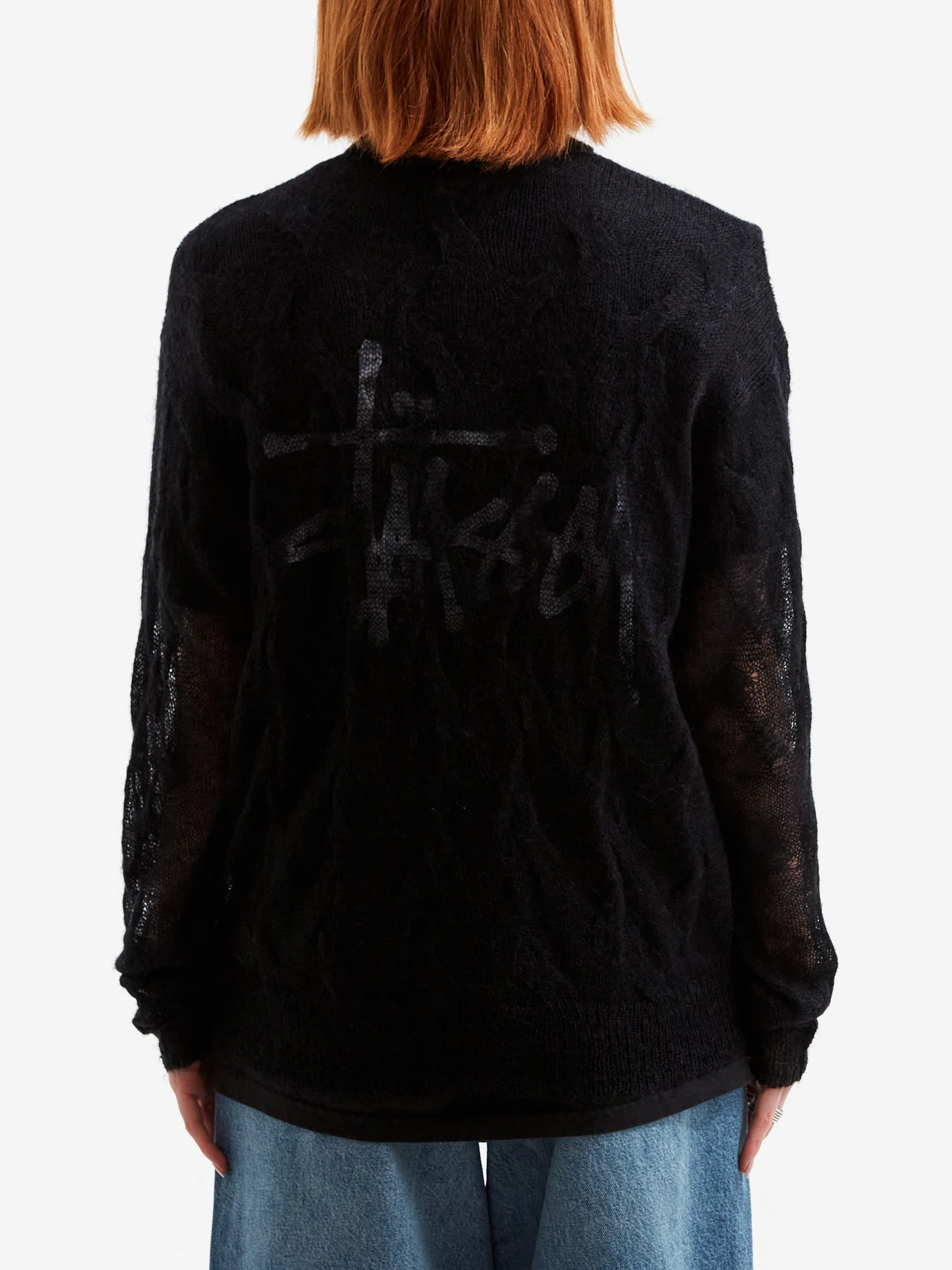 Stussy Loose Knit Cross Cable - Black - Image 3