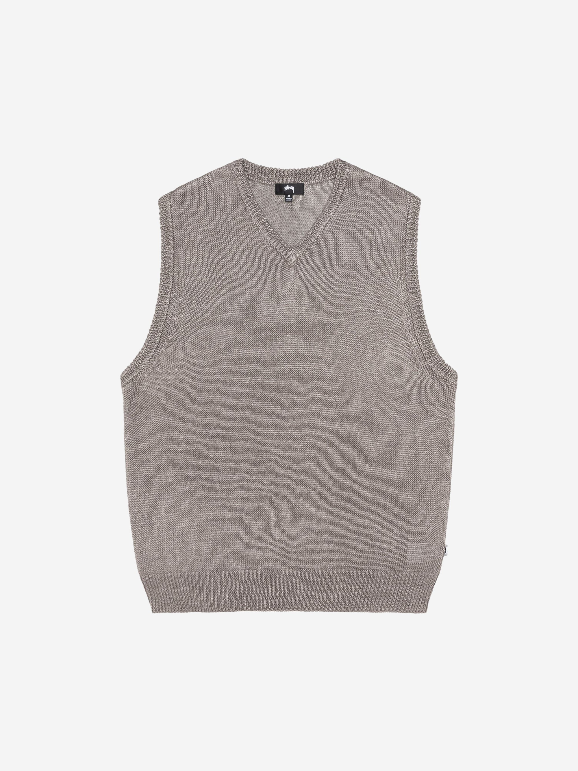 Stussy Loose Knit Linen Vest - Stone - Image 5