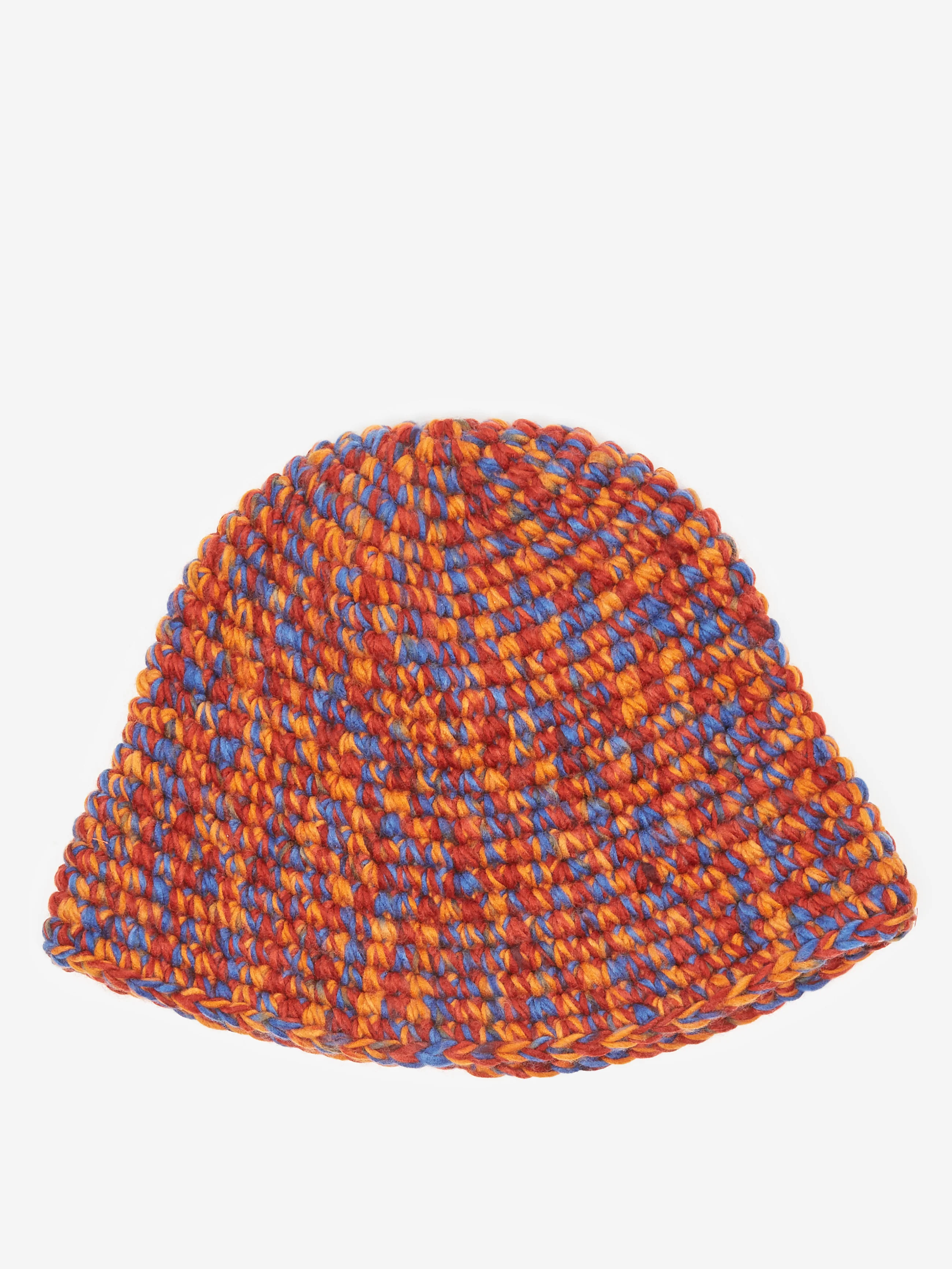 Stussy Melange Yarn Knit Bucket Hat - Orange