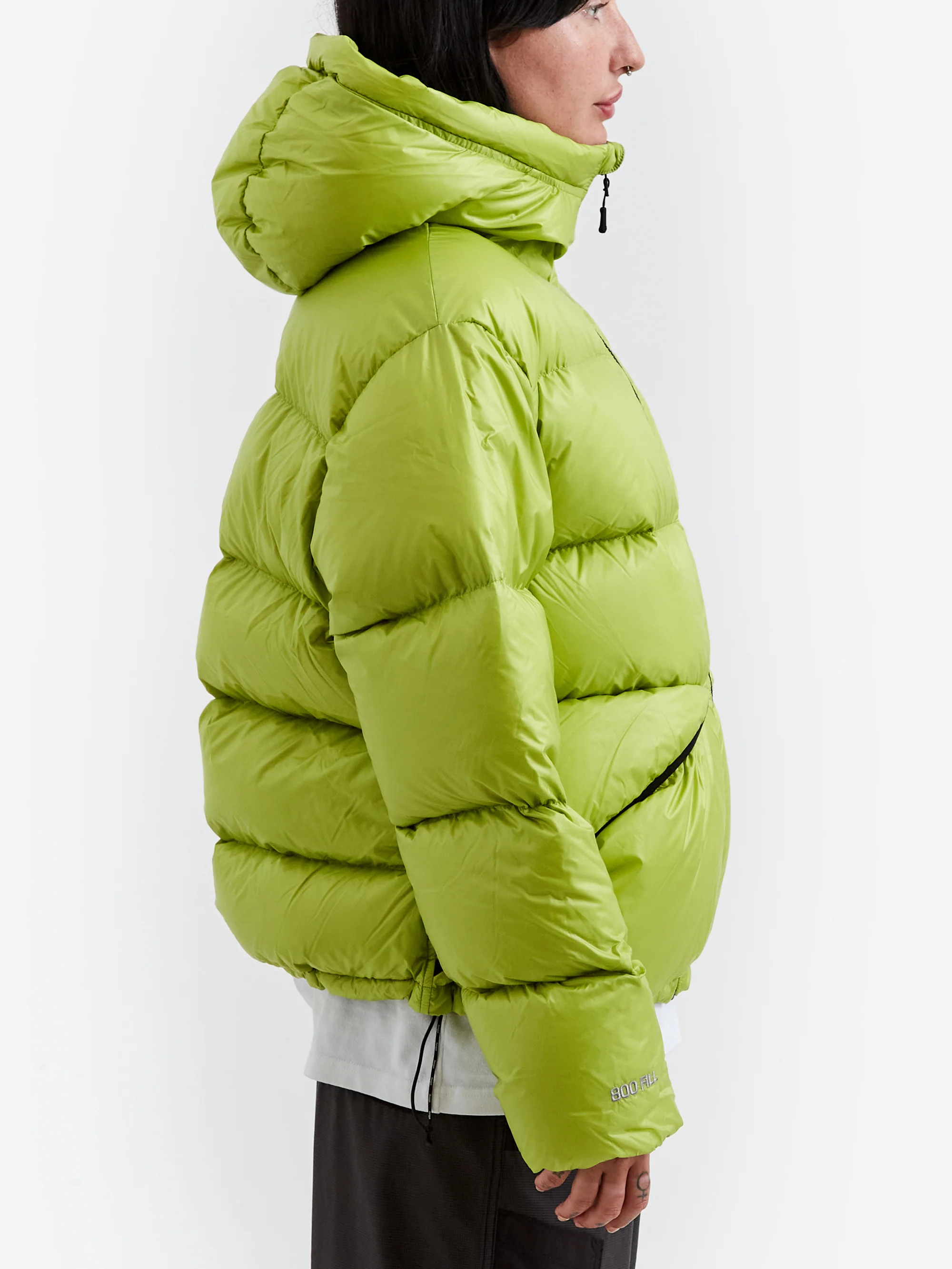 Stussy Micro Ripstop Down Parka W - Lime - Image 2