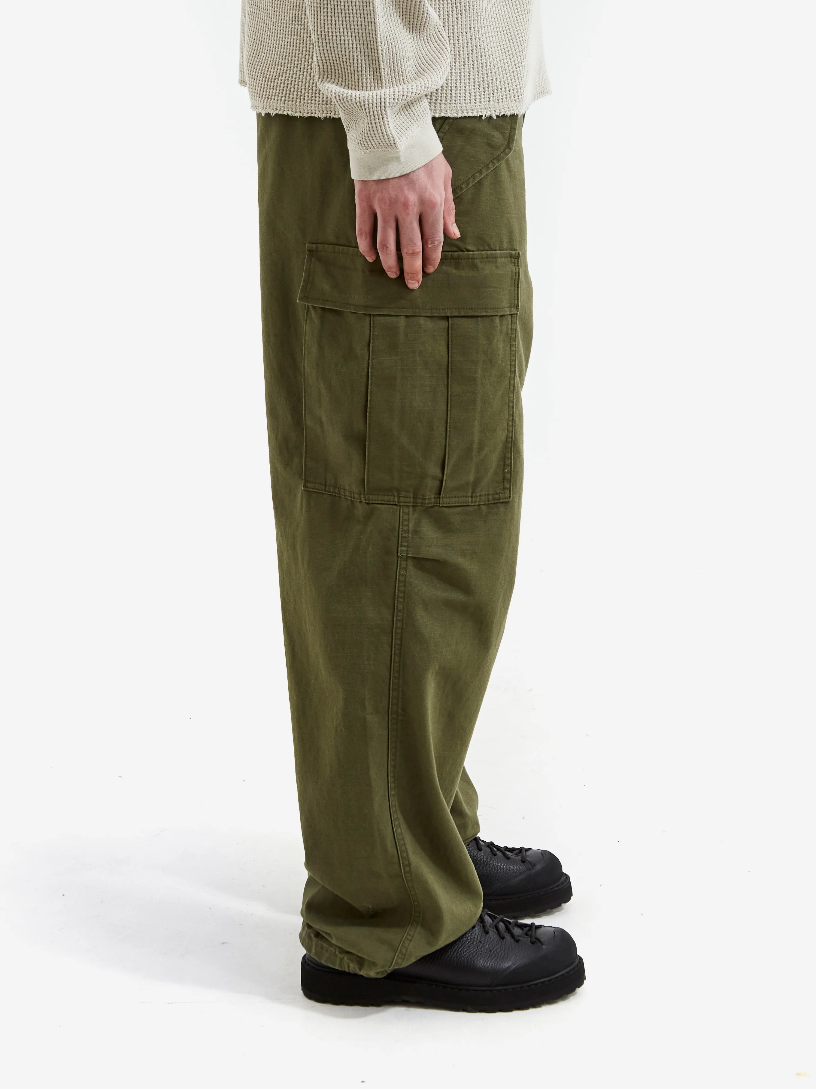 Stussy Military Cargo Pant Ripstop - Olive Green - Image 4