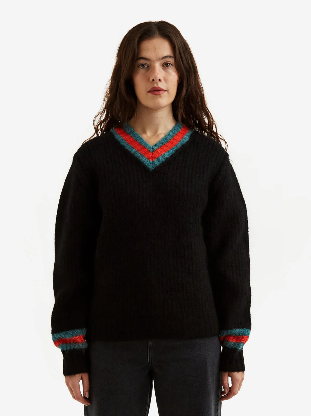 Stussy Mohair Tennis Sweater W - Black