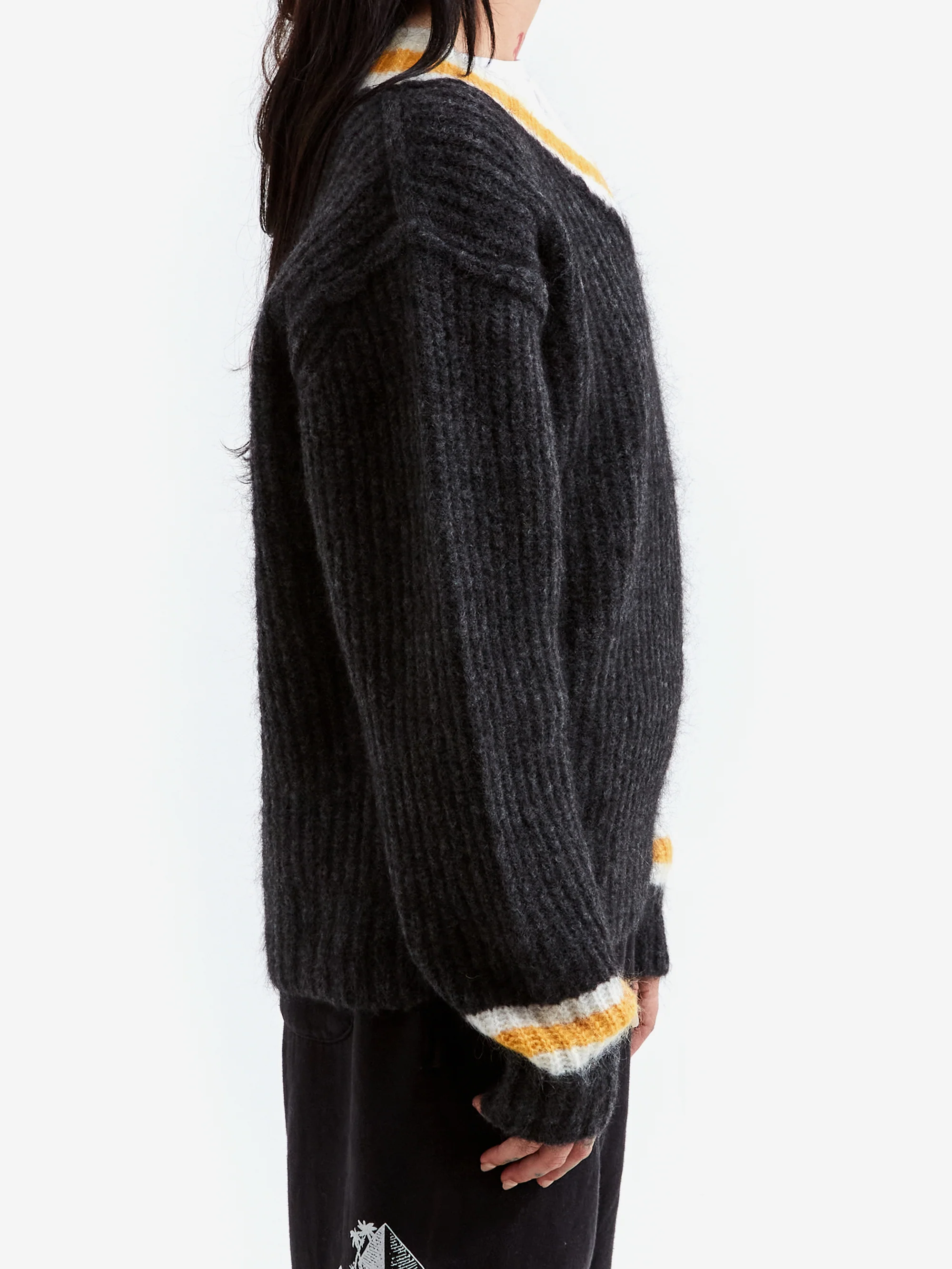 Stussy Mohair Tennis Sweater W - Charcoal - Image 2