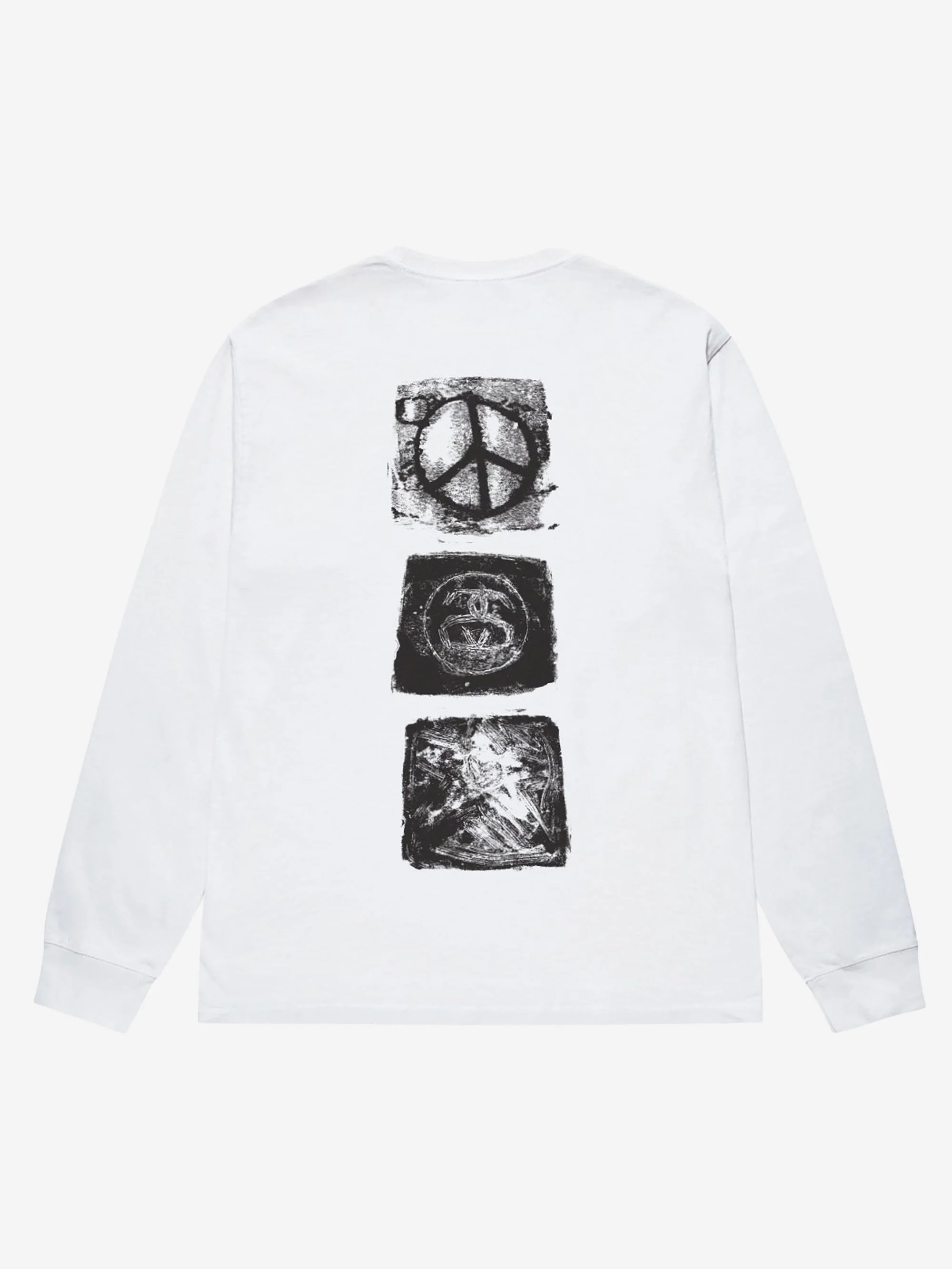 Stussy Mono Long Sleeve Tee - White - Image 3