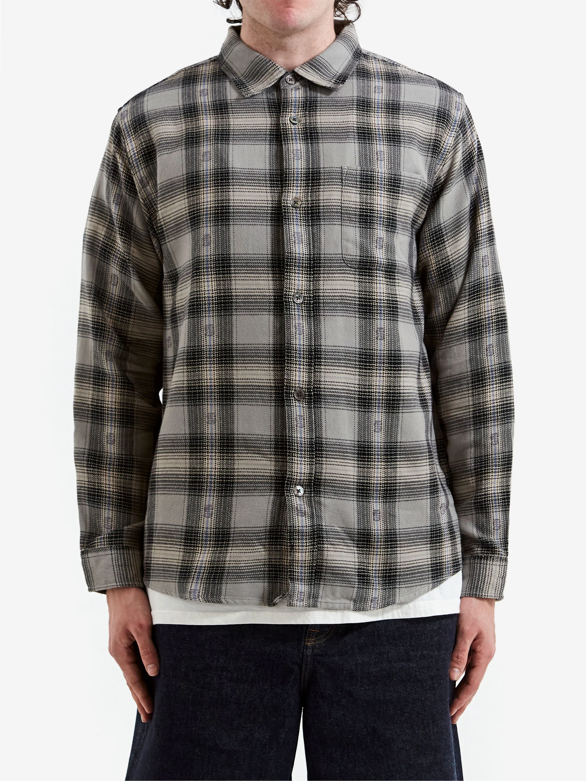 Stussy Motif Plaid Shirt - Grey - Image 4