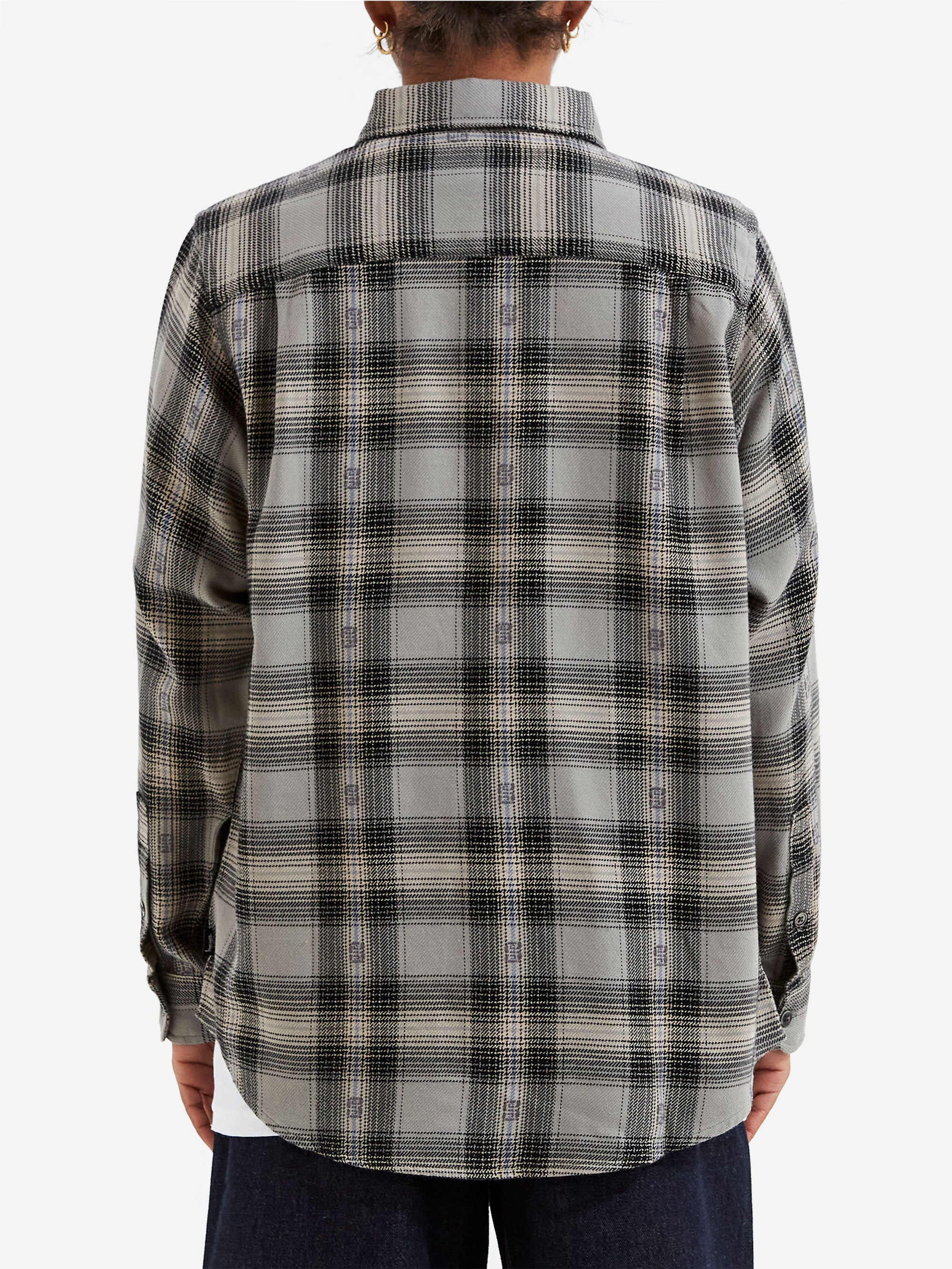 Stussy Motif Plaid Shirt W - Grey - Image 4