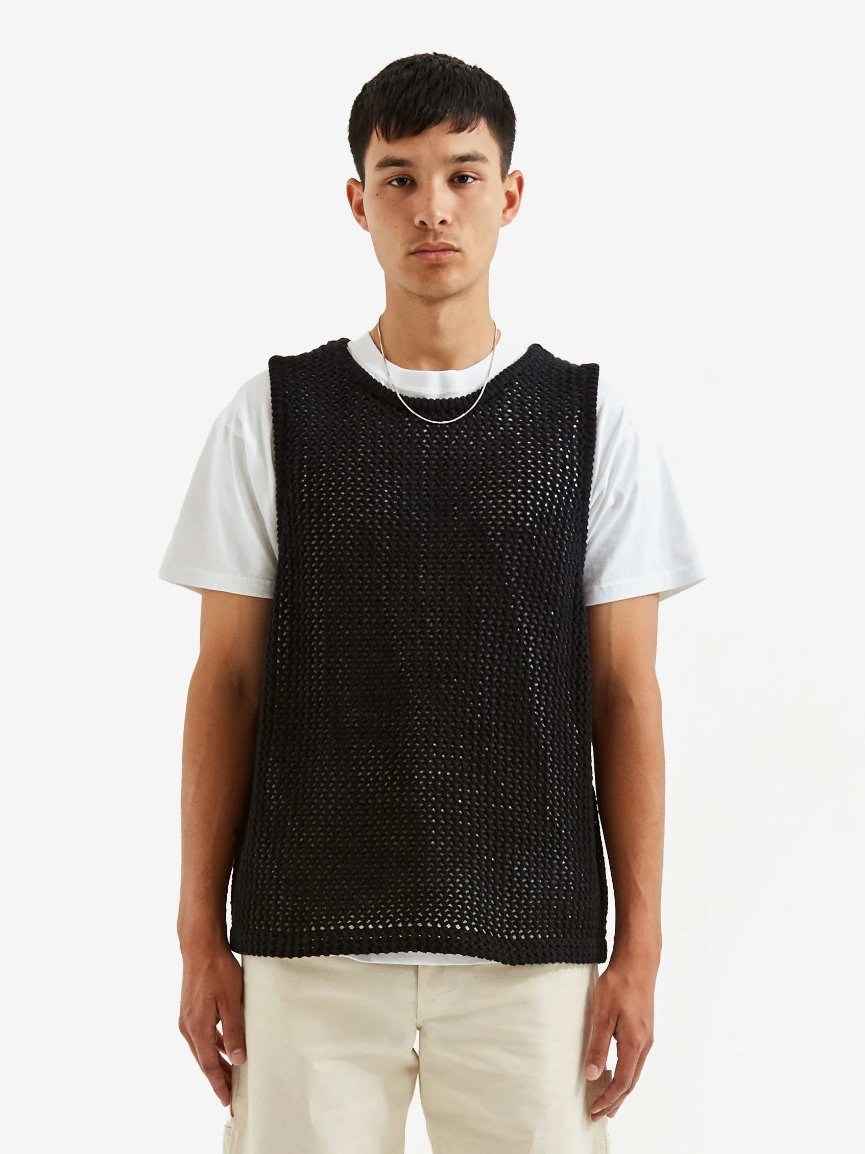 StuShort Sleevey Overdyed Mesh Tank - Black - Image 5