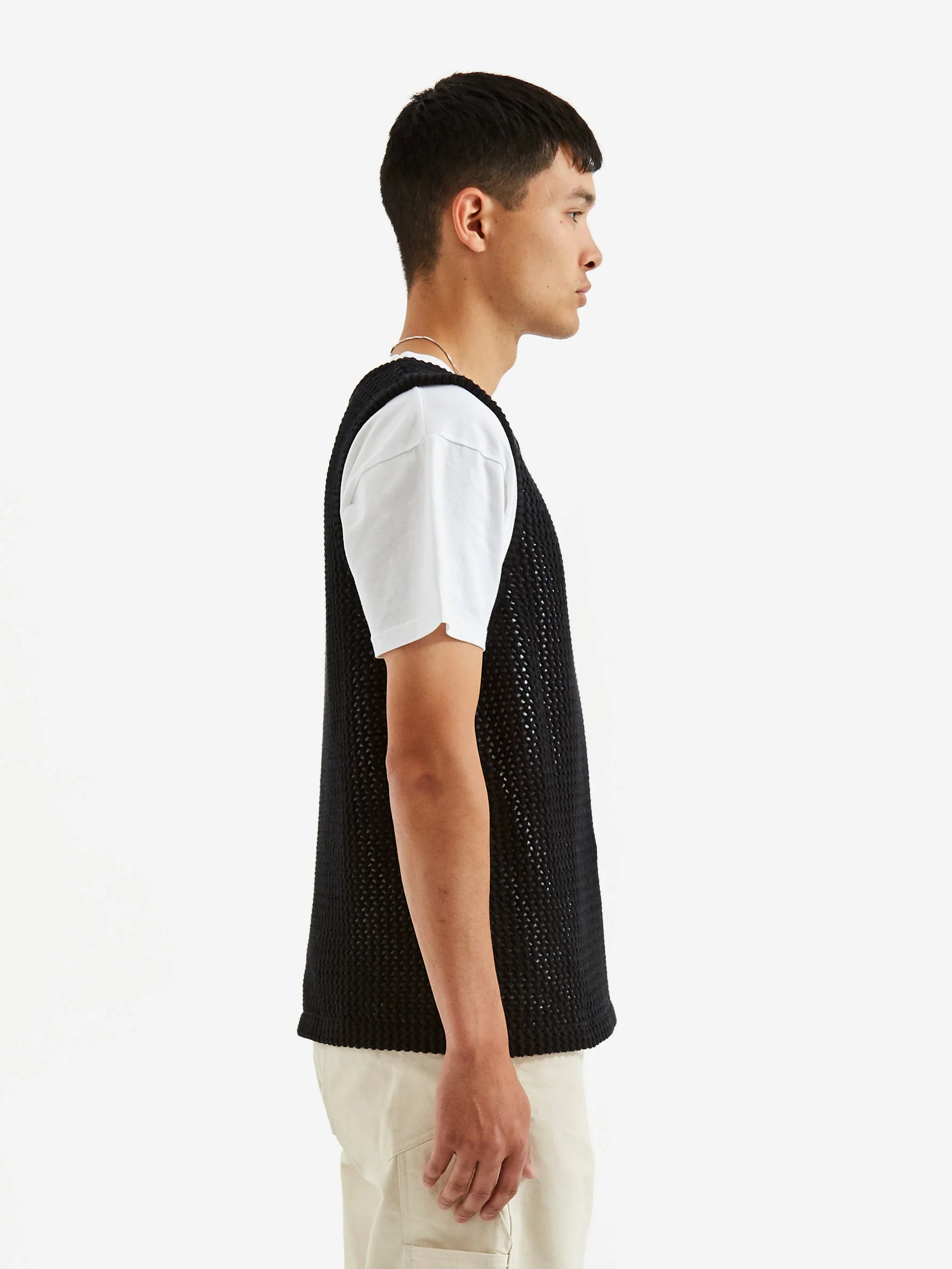 StuShort Sleevey Overdyed Mesh Tank - Black - Image 6