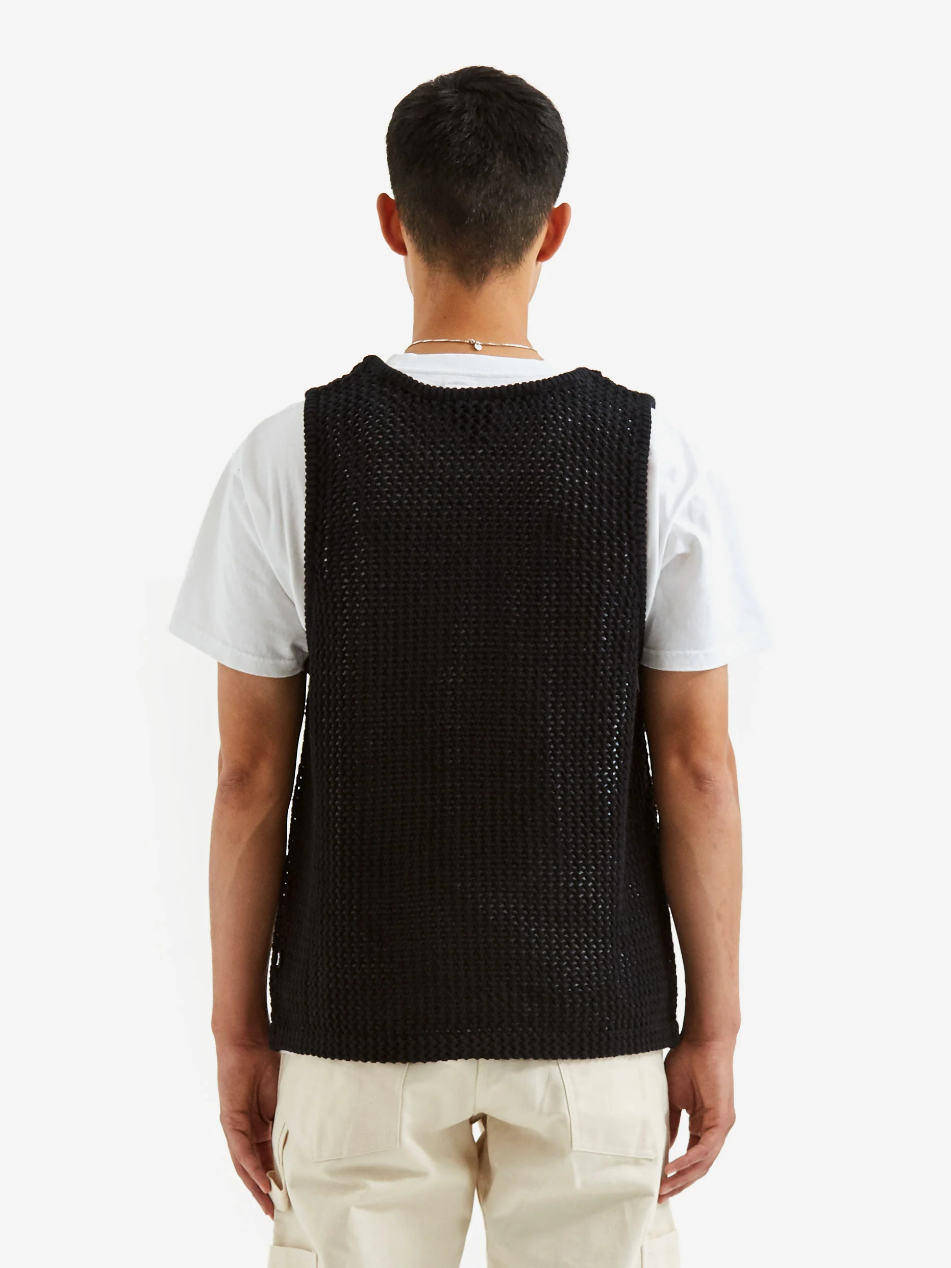 StuShort Sleevey Overdyed Mesh Tank - Black - Image 7