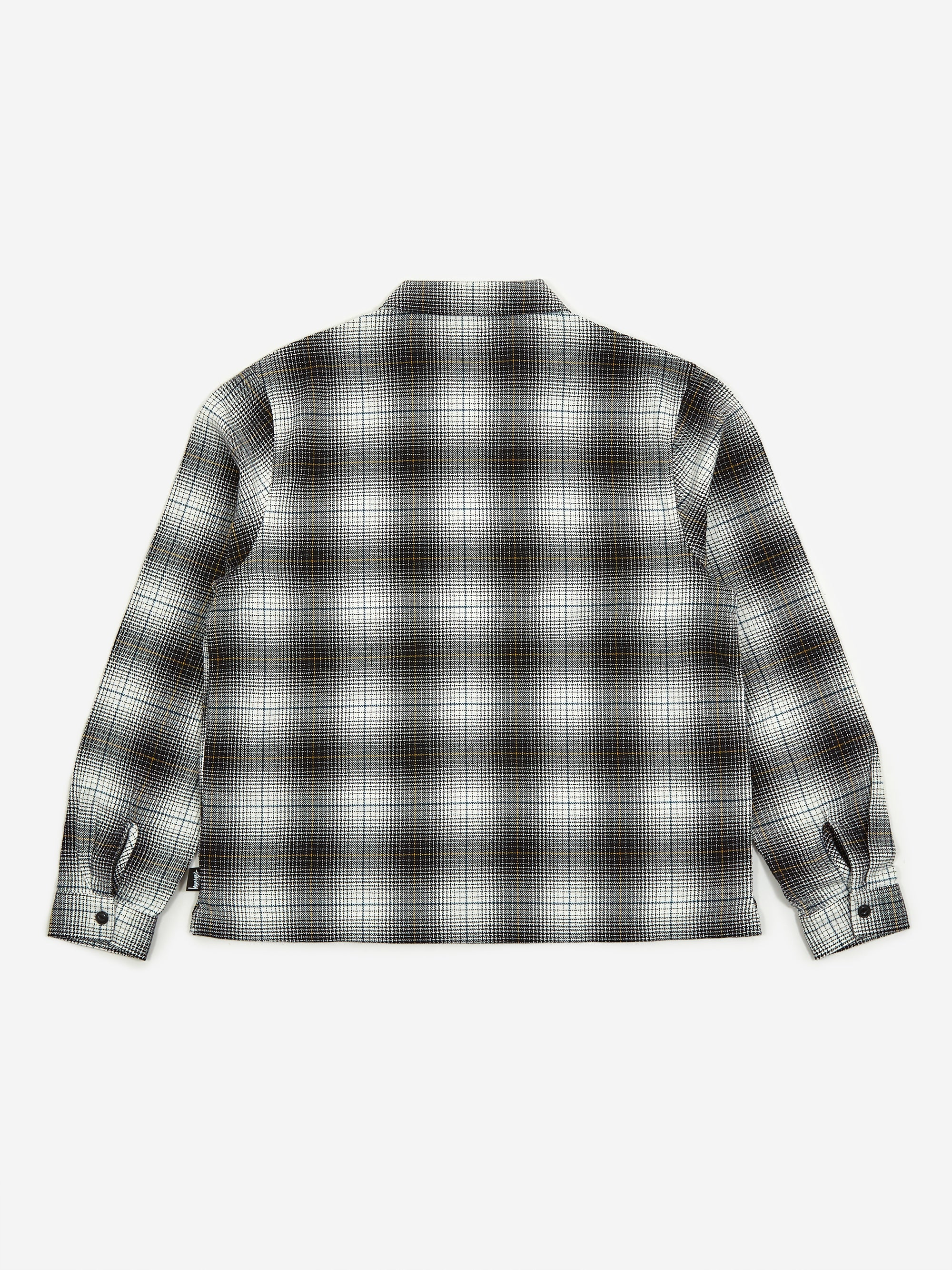 Stussy Paul Shadow Plaid Zip Shirt - Black - Image 5