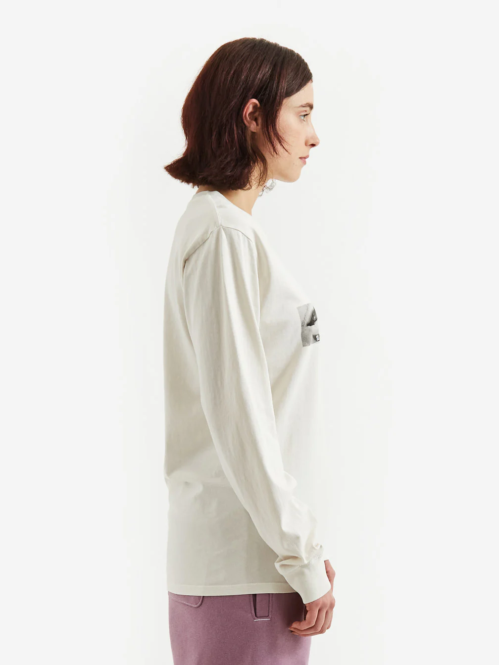 Stussy Phonetic Pigment Dyed Longsleeve T-Shirt - Natural - Image 2