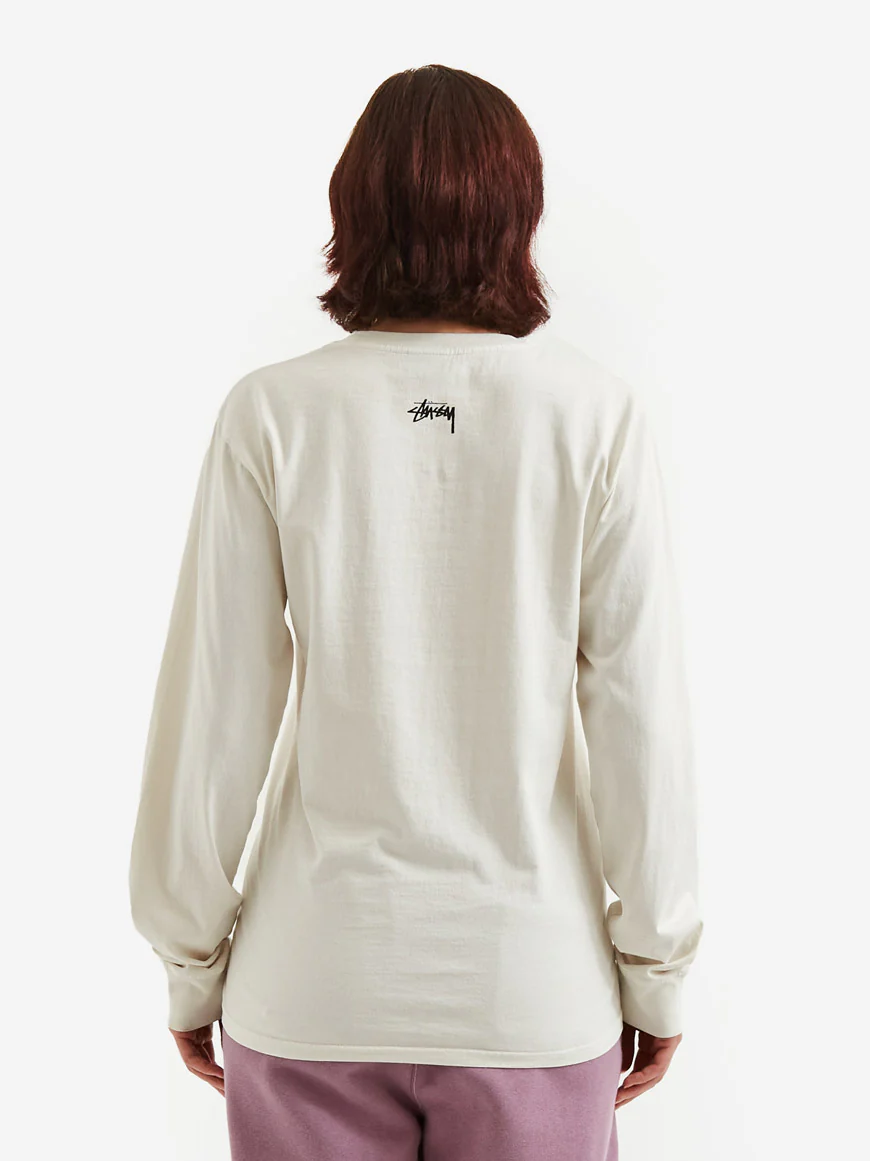 Stussy Phonetic Pigment Dyed Longsleeve T-Shirt - Natural - Image 3