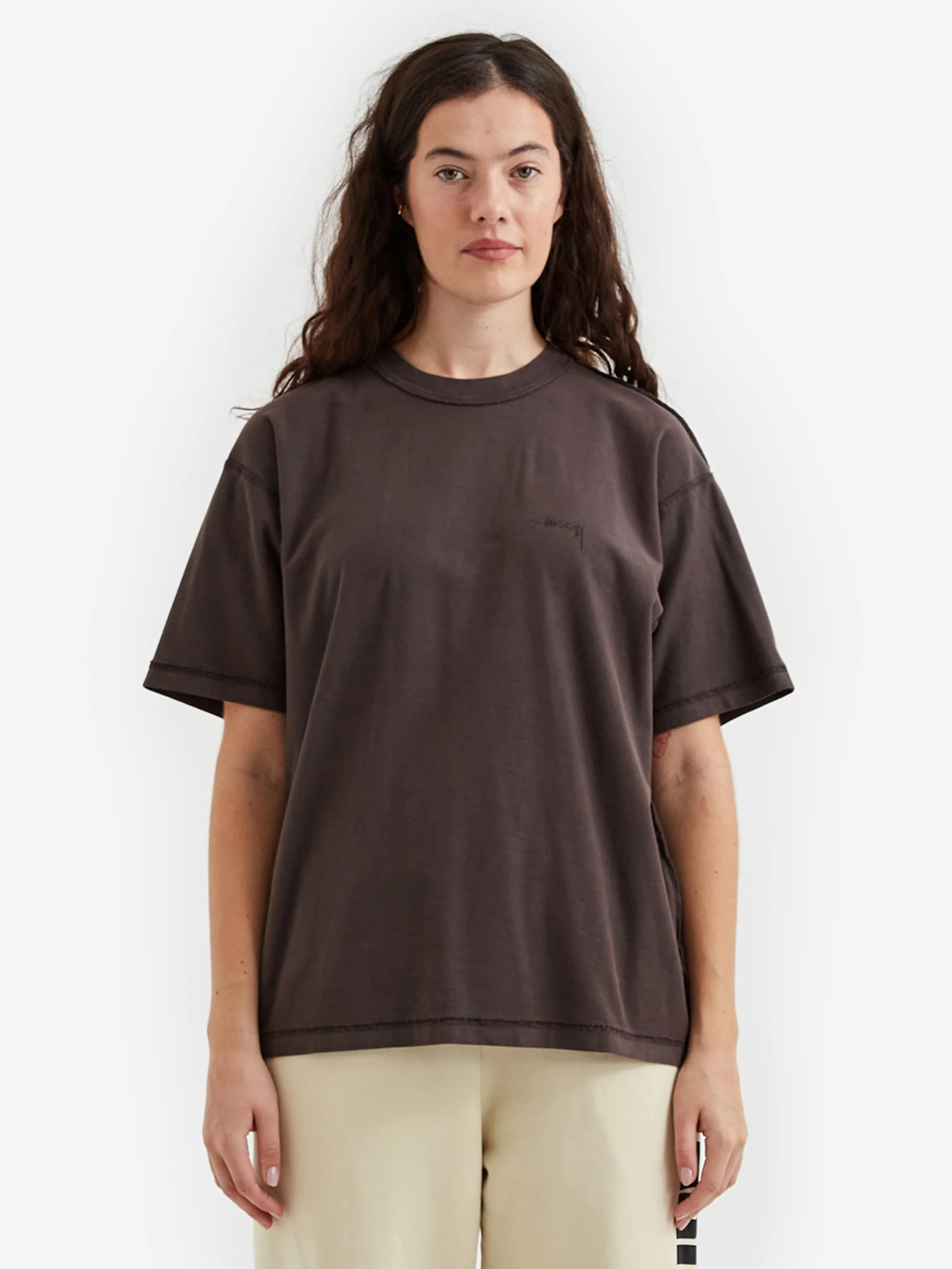 Stussy Pig. Dyed Inside Out Crew - Faded Black