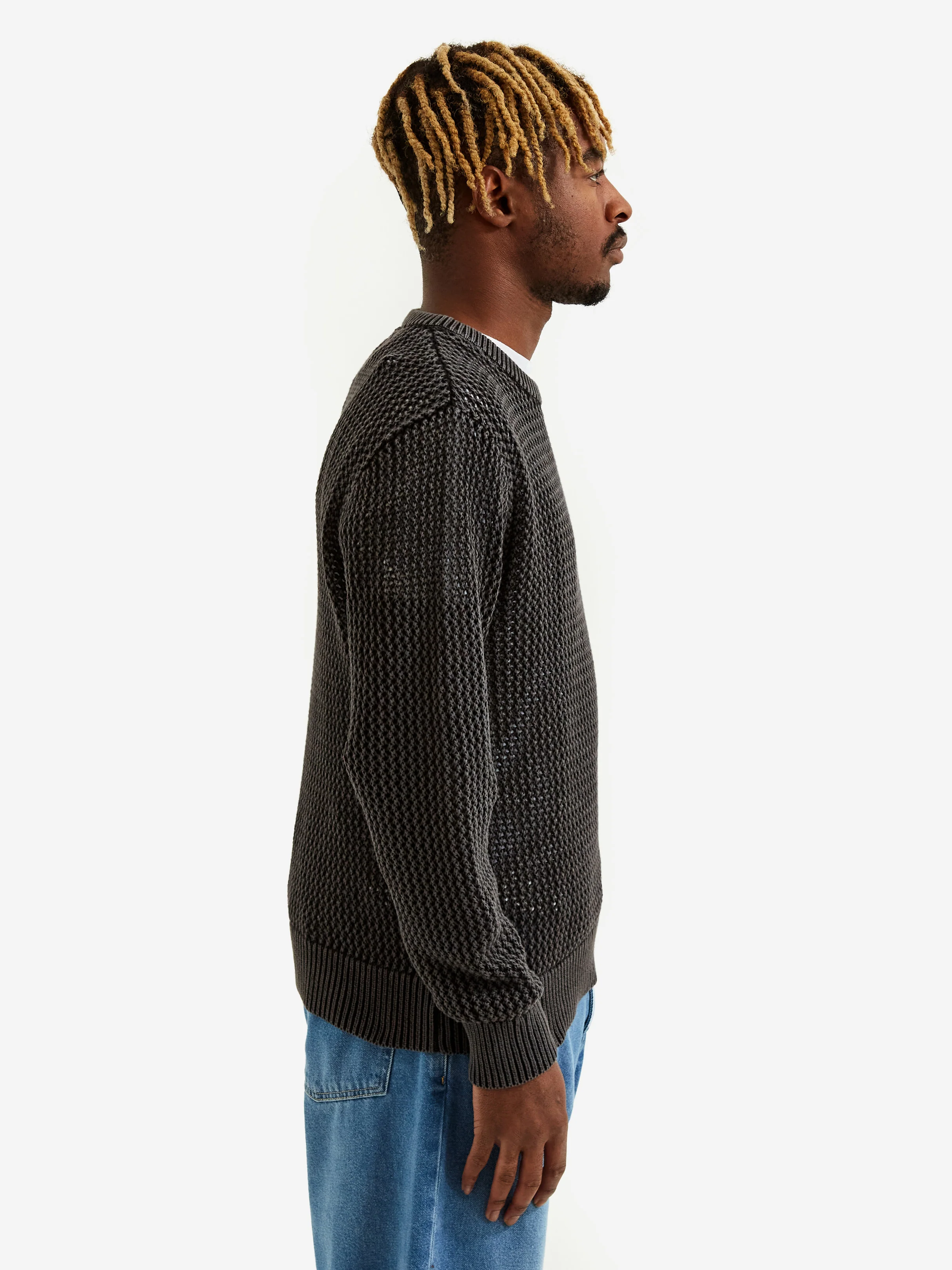 Stussy Pig. Dyed Loose Gauge Sweater - Black - Image 6