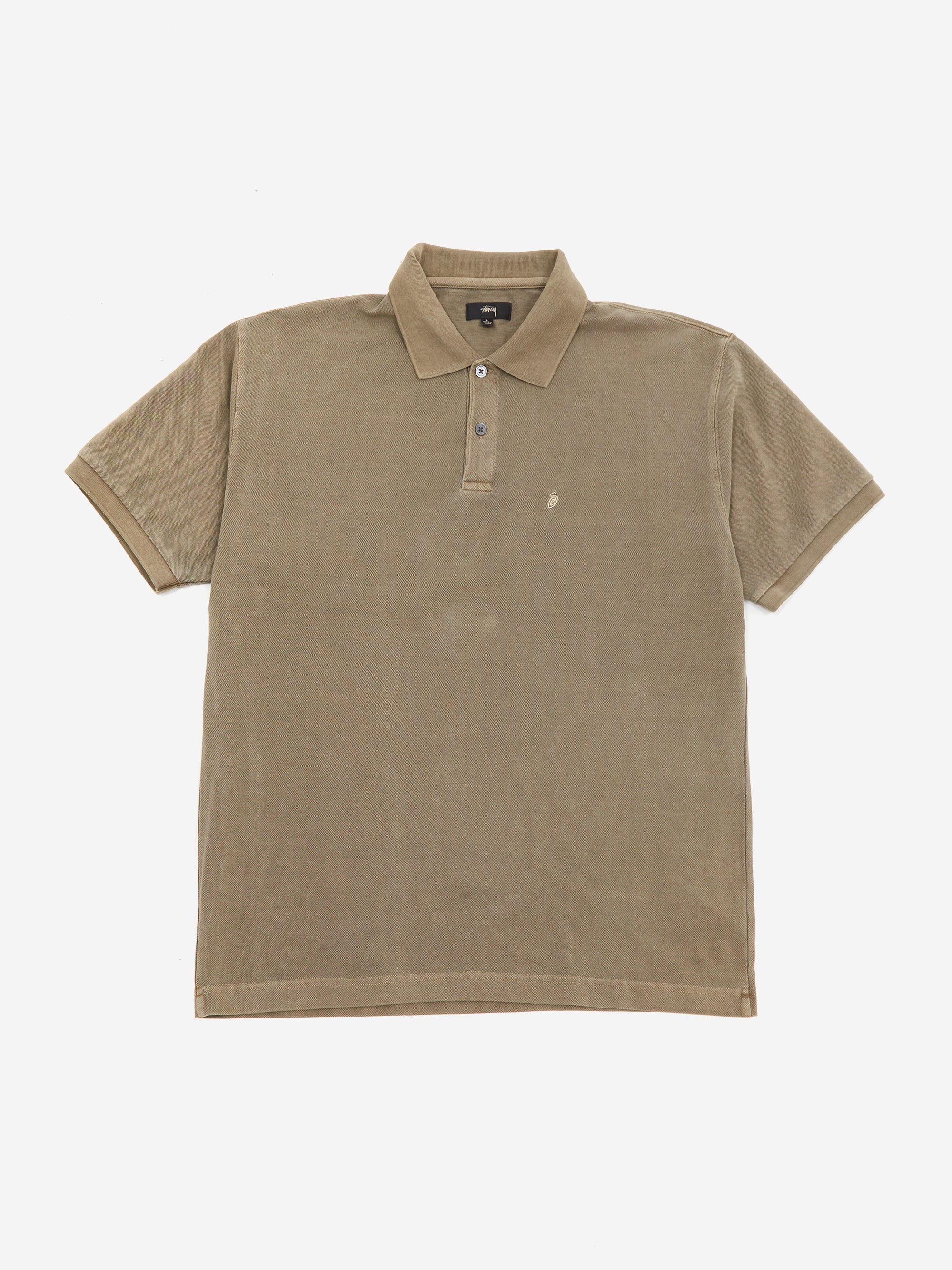 Stüssy Pig Dyed Pique Polo - Taupe