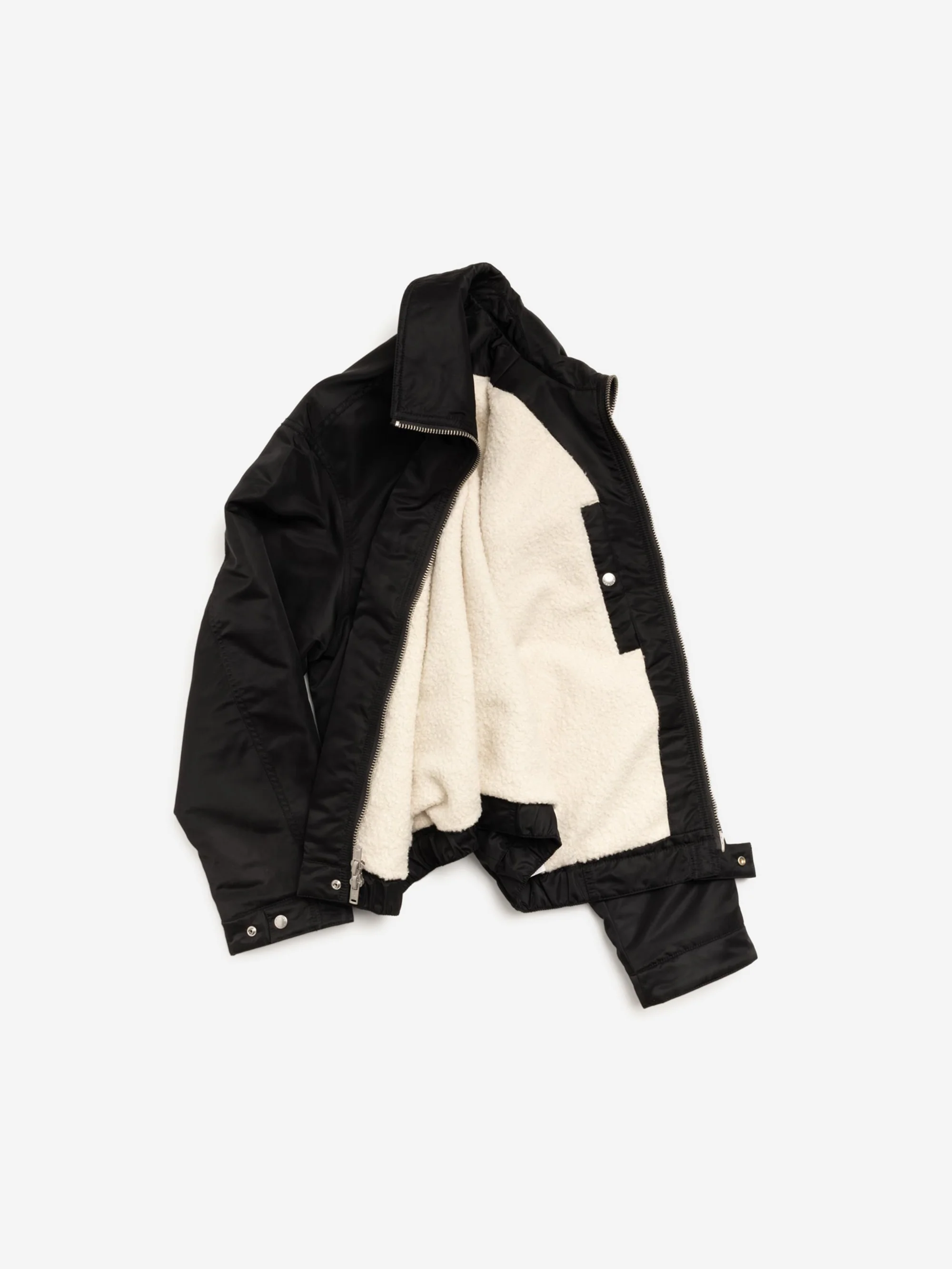 Stussy Pile Lined Zip Jacket - Black - Image 3