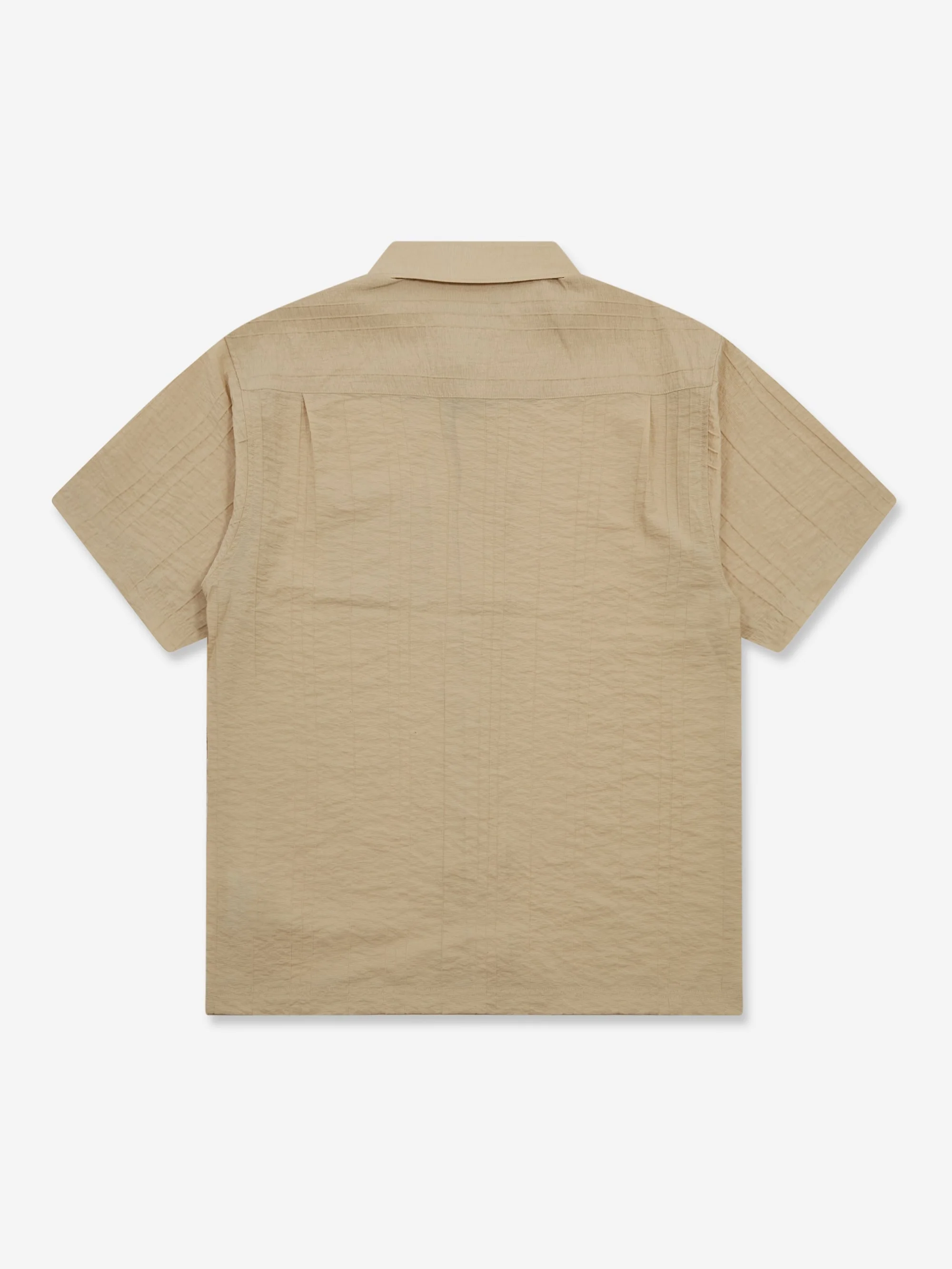 Stussy Pleated Textured Shirt - Tan - Image 4