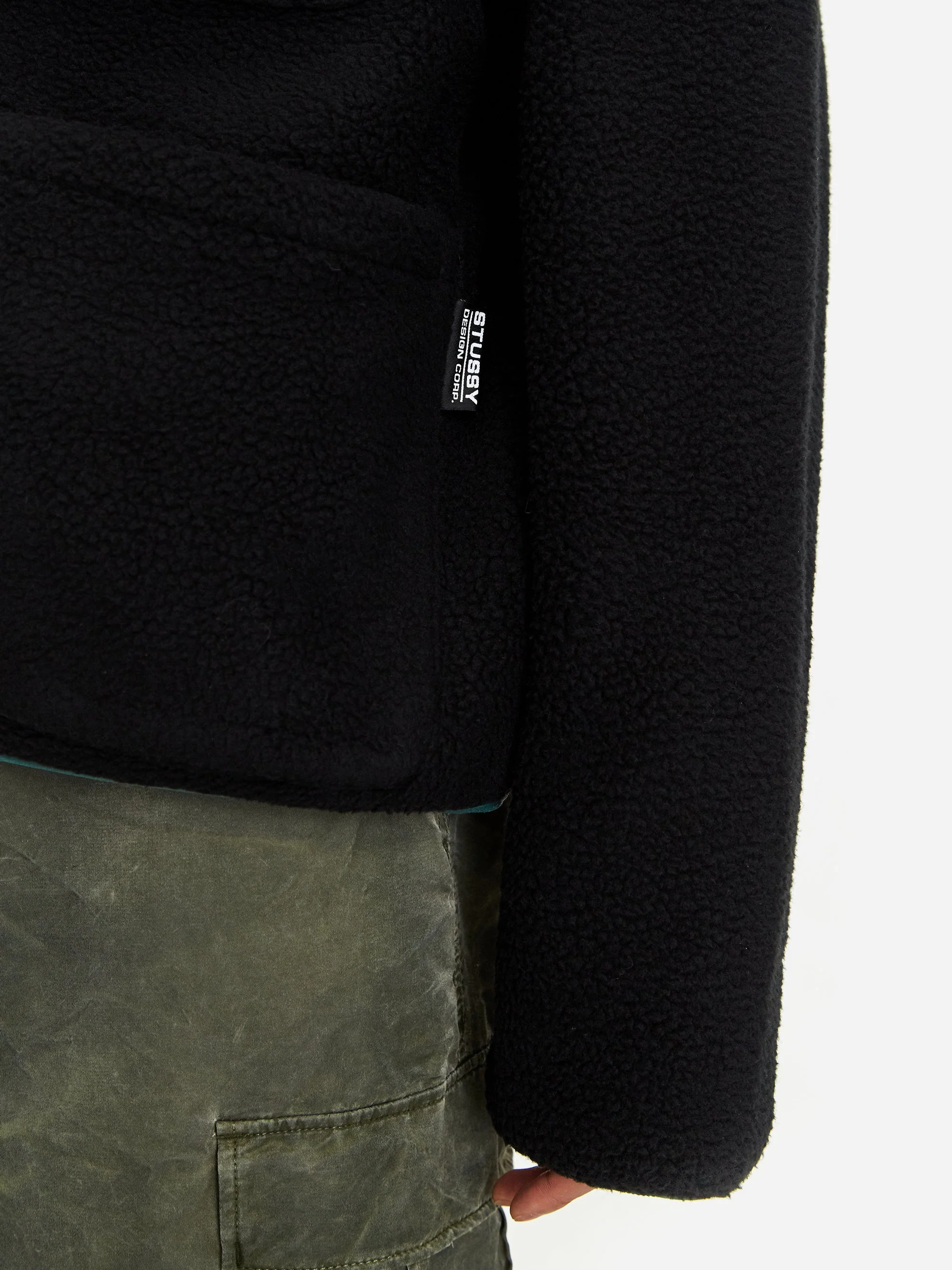 Stussy Polar Fleece Cardigan - Black - Image 8
