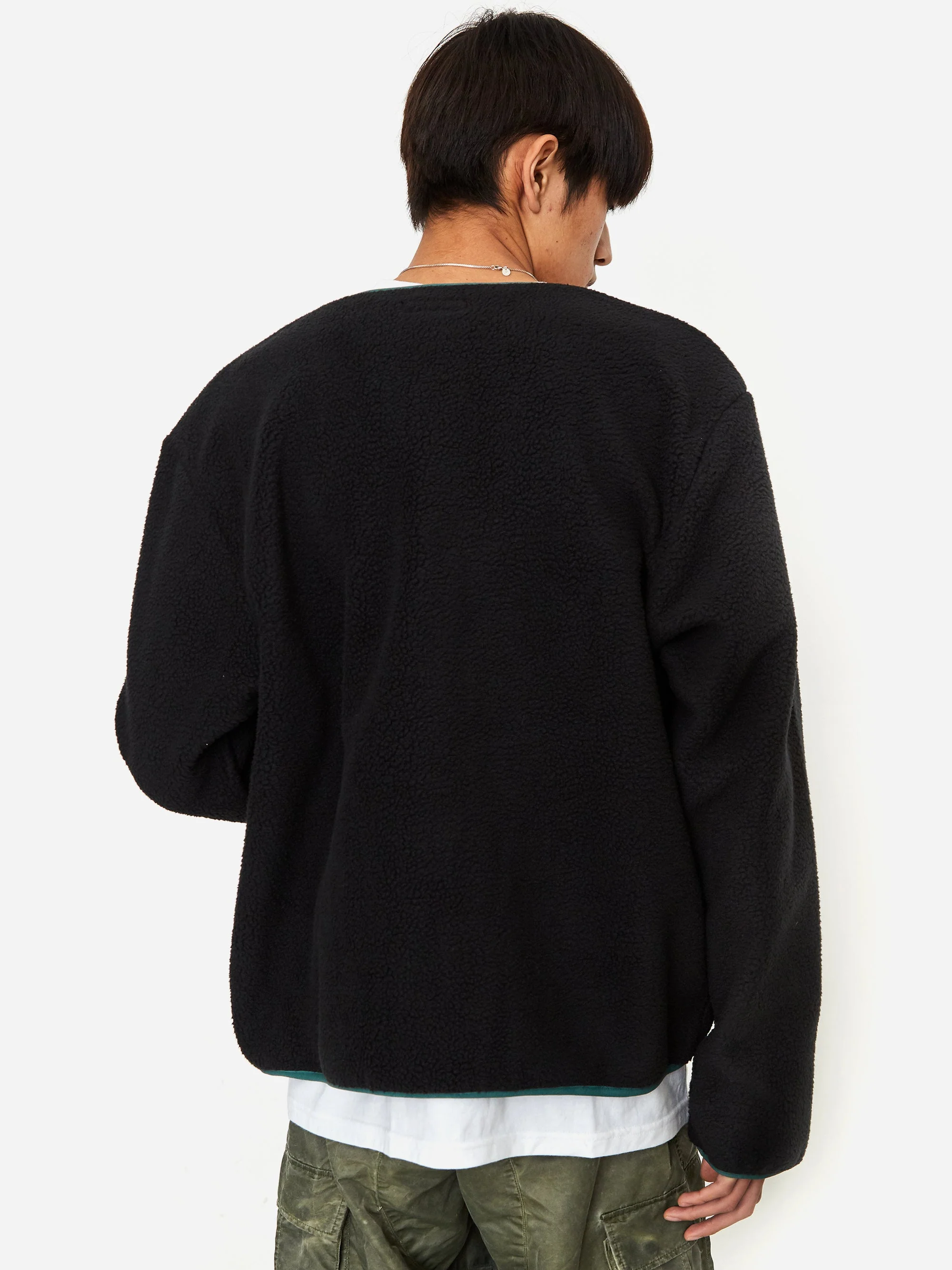 Stussy Polar Fleece Cardigan - Black - Image 9