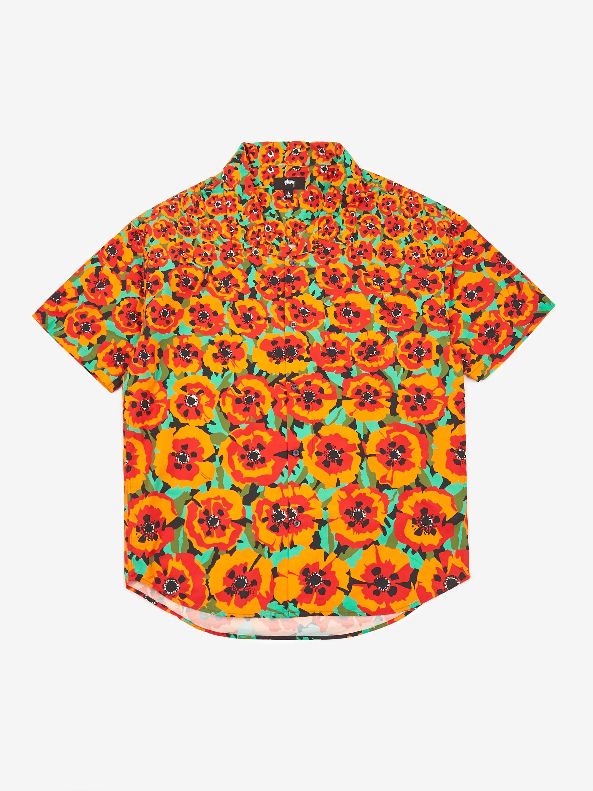 Stussy Poppy Shortsleeve Shirt - Orange - Image 2