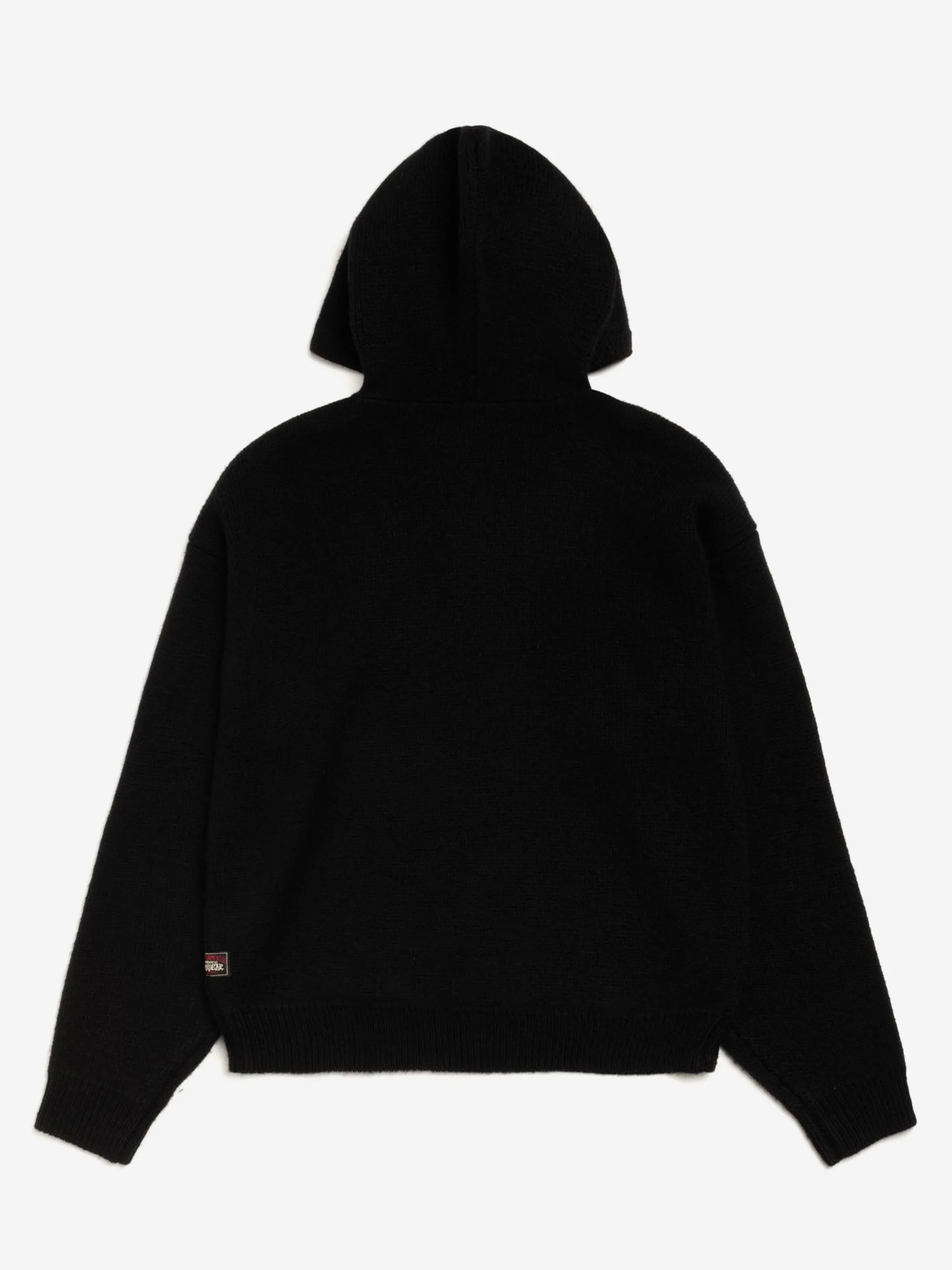 Stussy Quarter Zip Sweater Hood - Black - Image 2