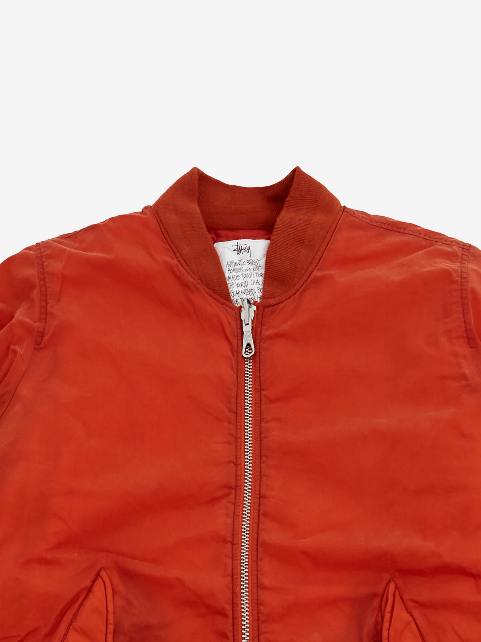 Stussy Quilted Bomber Waxed - Rust - Image 2