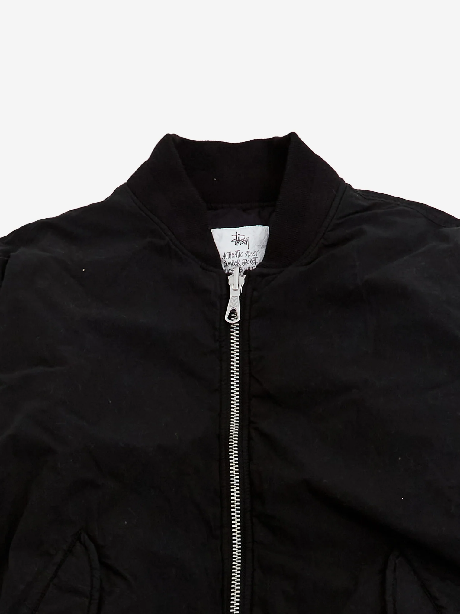 Stussy Quilted Bomber Waxed W - Black - Image 2