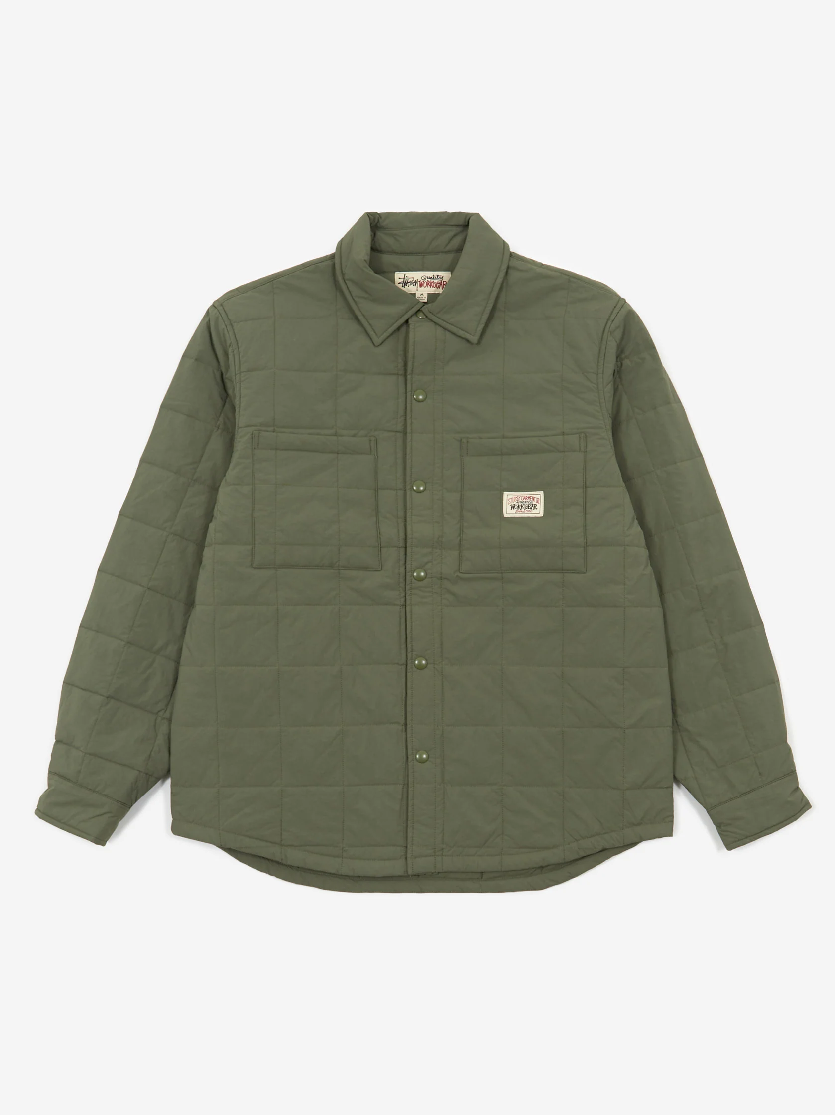 Stussy Quilted Fatigue Shirt - Green