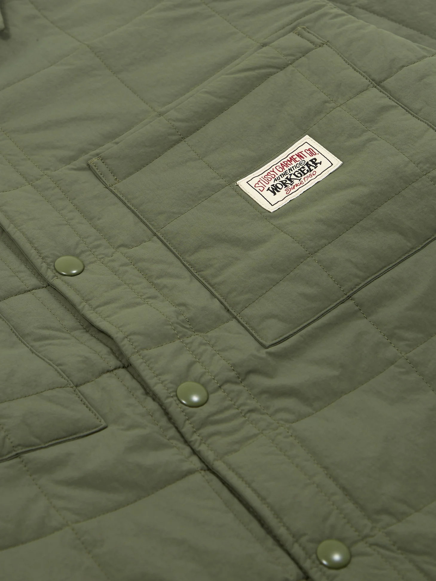 Stussy Quilted Fatigue Shirt - Green - Image 3