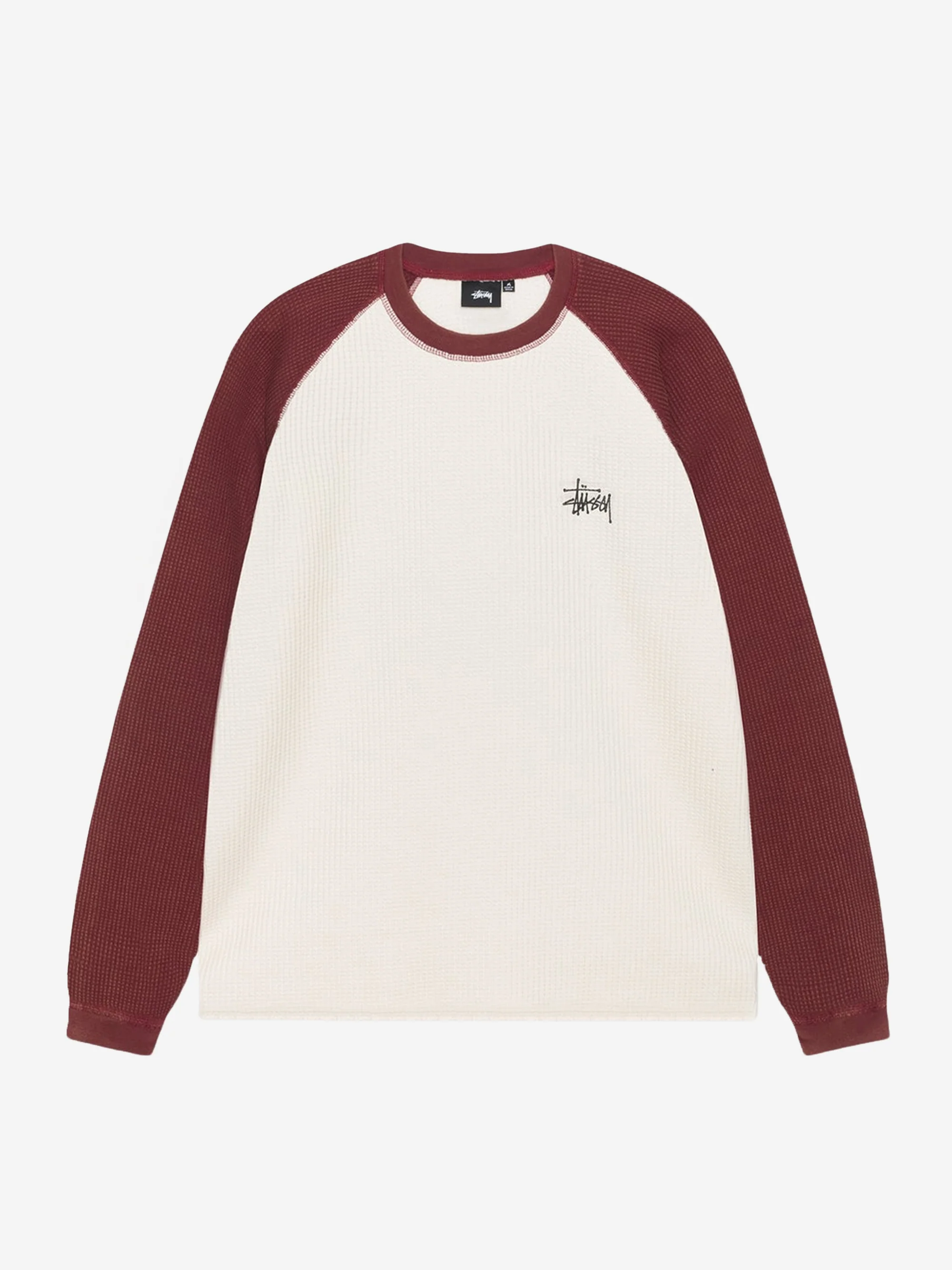Stussy Raglan Thermal 2 Tone - Off White