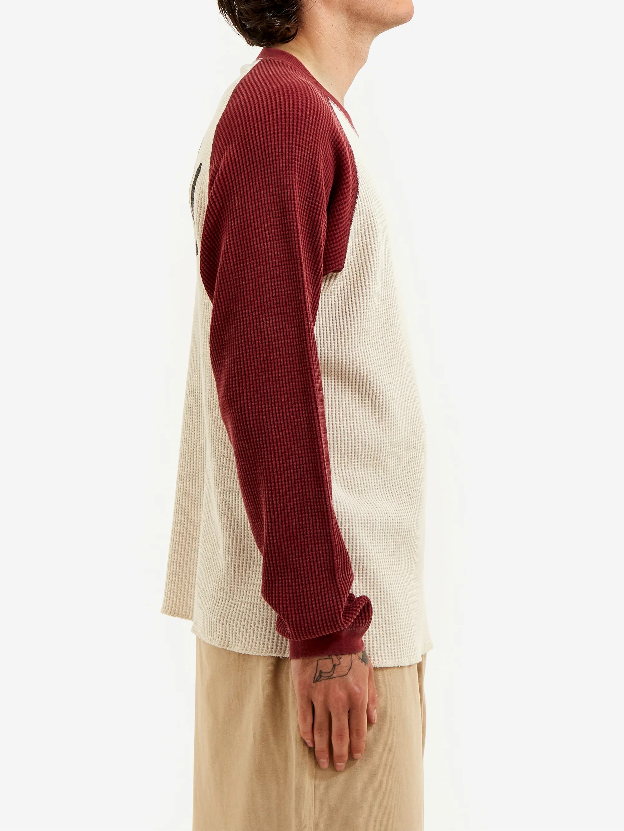 Stussy Raglan Thermal 2 Tone - Off White - Image 4